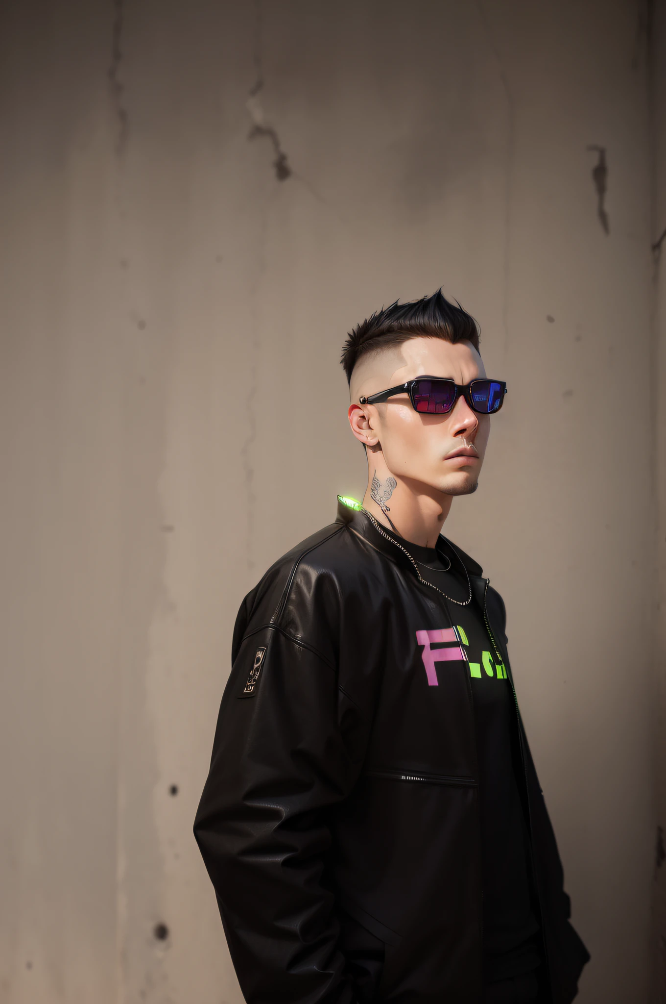 neon, cyberpunk jacket style --auto --s2