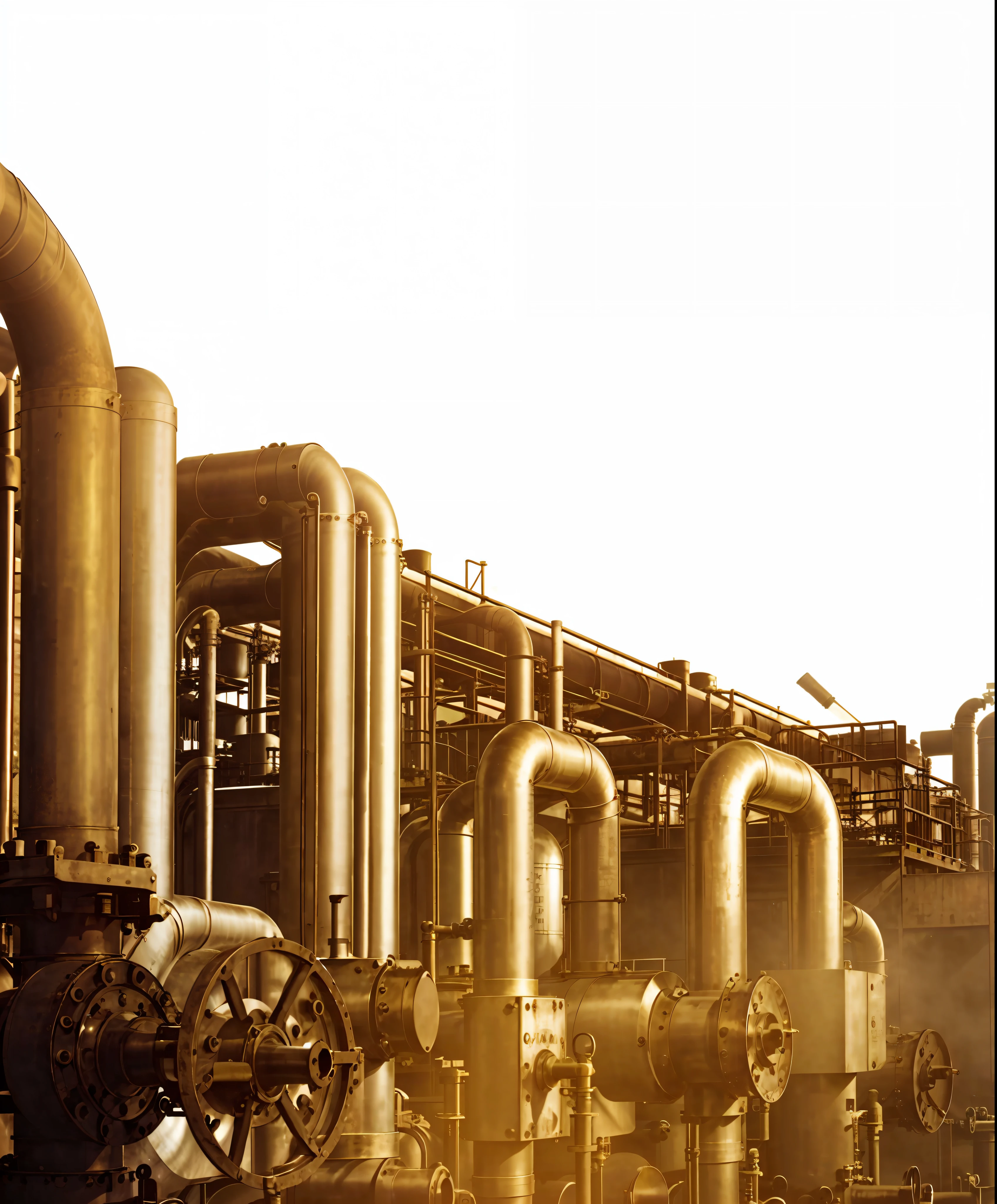 there are many pipes and valves in a row on the ground, industrial pipes, factory background, brass and steam technology, pipes and valves, executive industry banner, industrial background, chemical plant, steam pipes, industrial rusty pipes, with large golden pipes, industrial factory, industrial plant environment, background, industry, industrial complex, many pipes, industrial photography, industries, industrial apparent