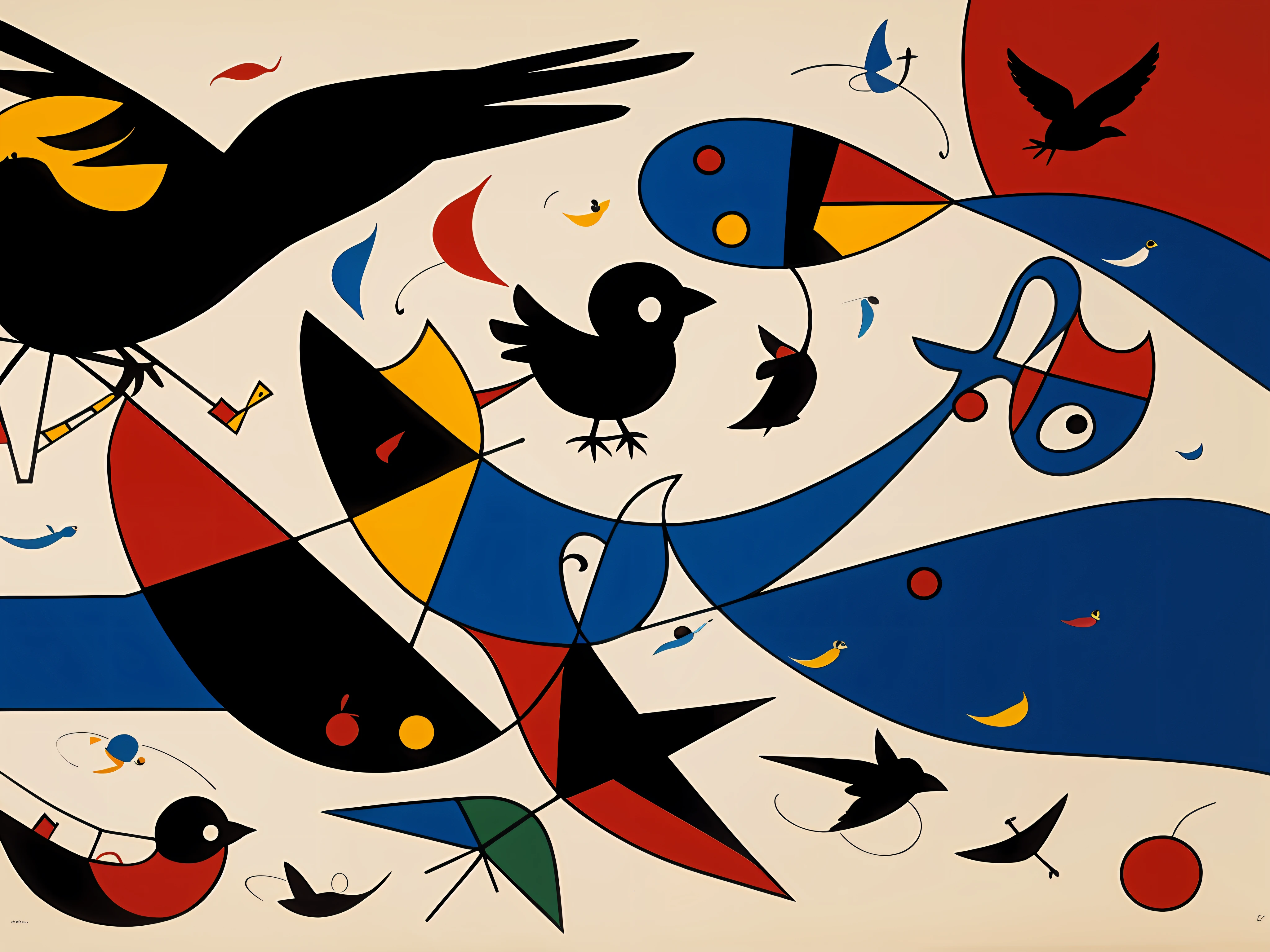 bird of freedom, in the art of joan miro