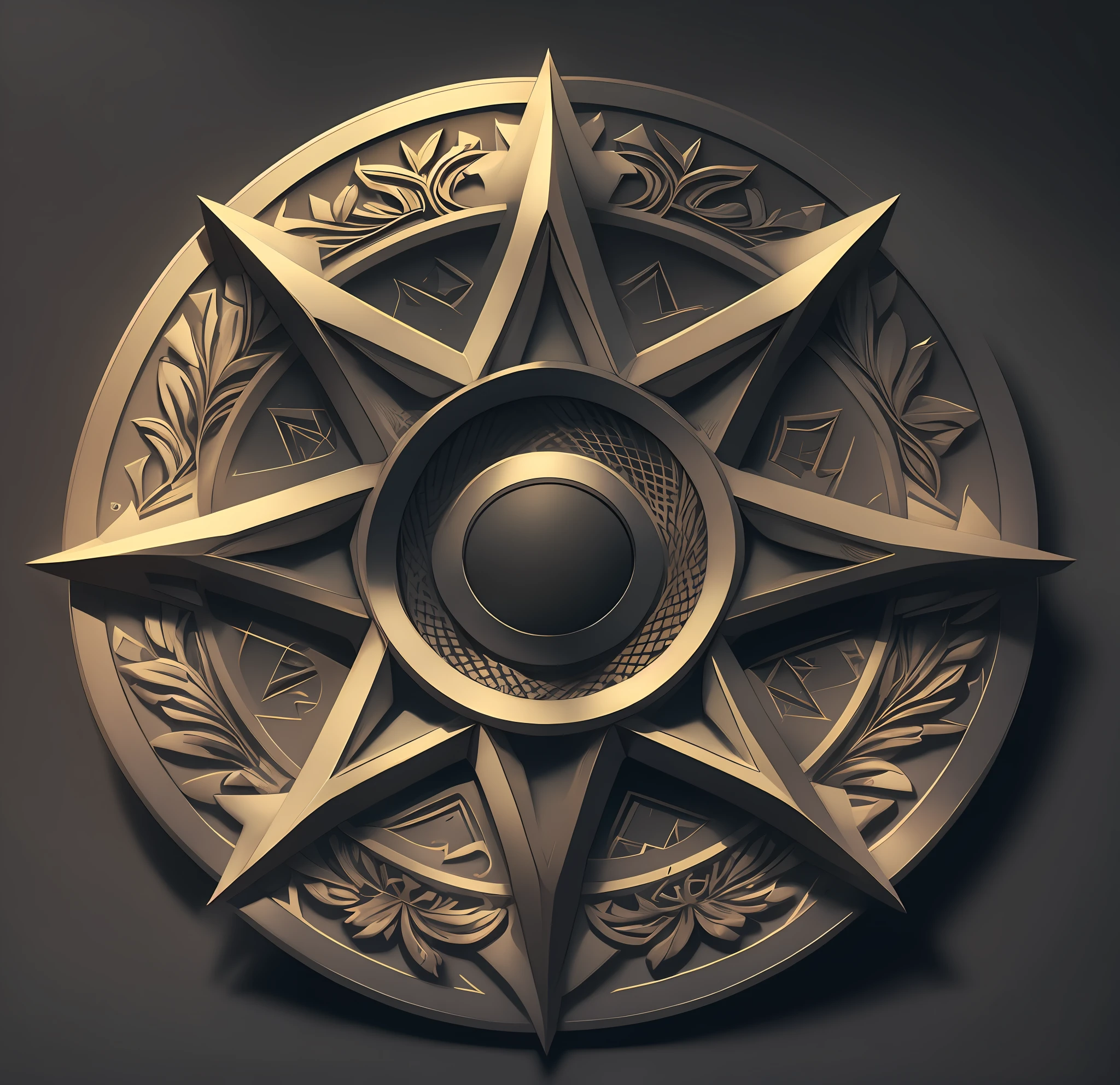 Create a logo with the word Santos Drone below a black background and a 5-pointed star -Note The word Santos Drone should appear