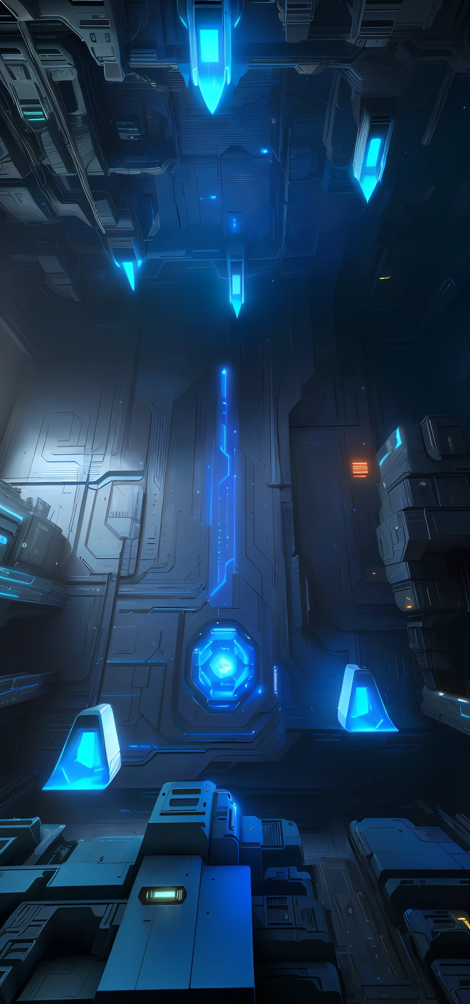there is a futuristic sci - fi scene with a futuristic building in the background, scifi environment, sci-fi space game art, sci - fi environment, scifi scene, future science fiction. game cg, fps game concept art, detailed sci - fi backgrounds, spaceship hallway background, dark sci - fi game map, sci - fi scene, futuristic environment, scifi setting --auto --s2