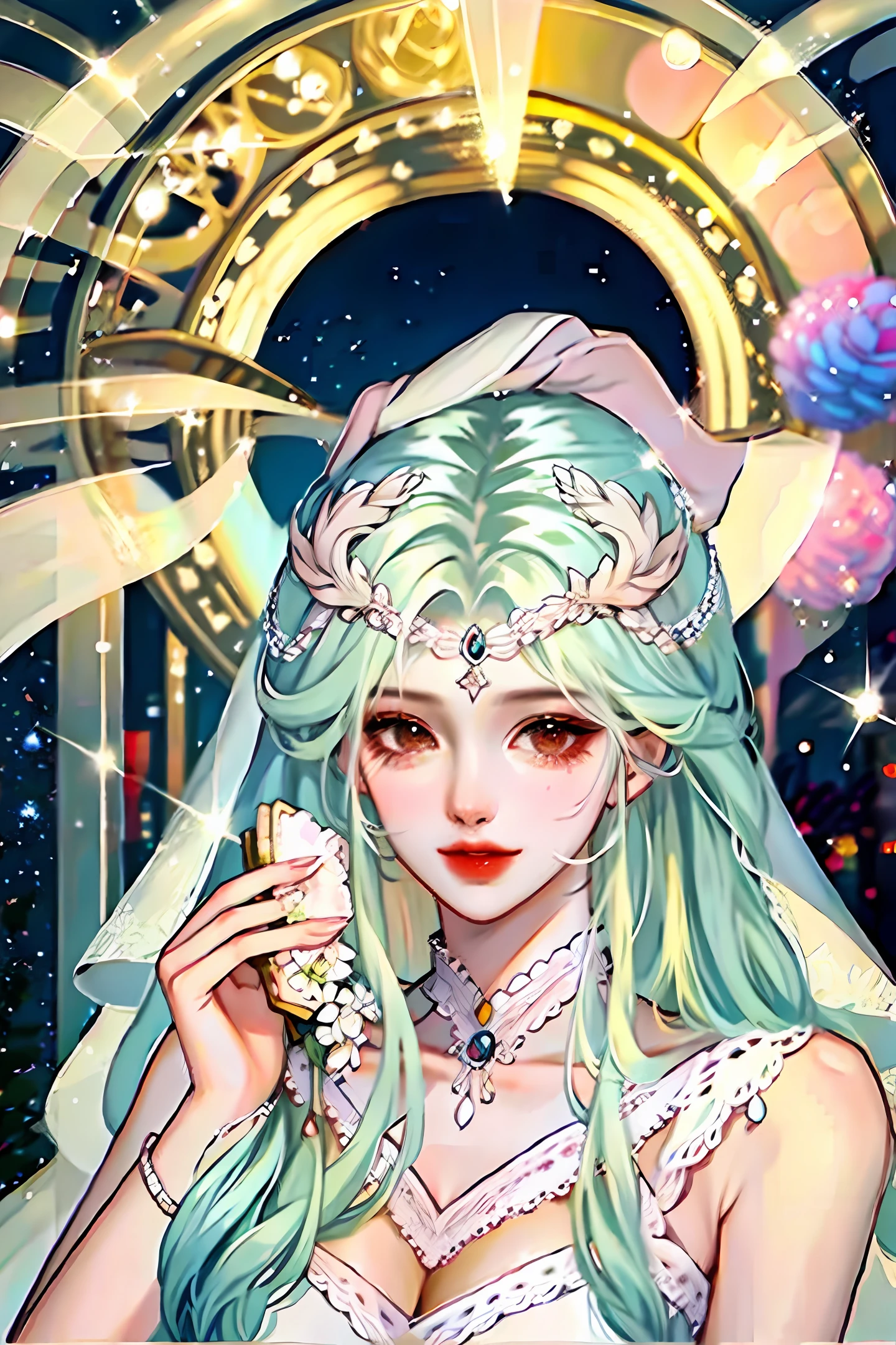 👰🏻♀️😆🌙🌠💐⛪