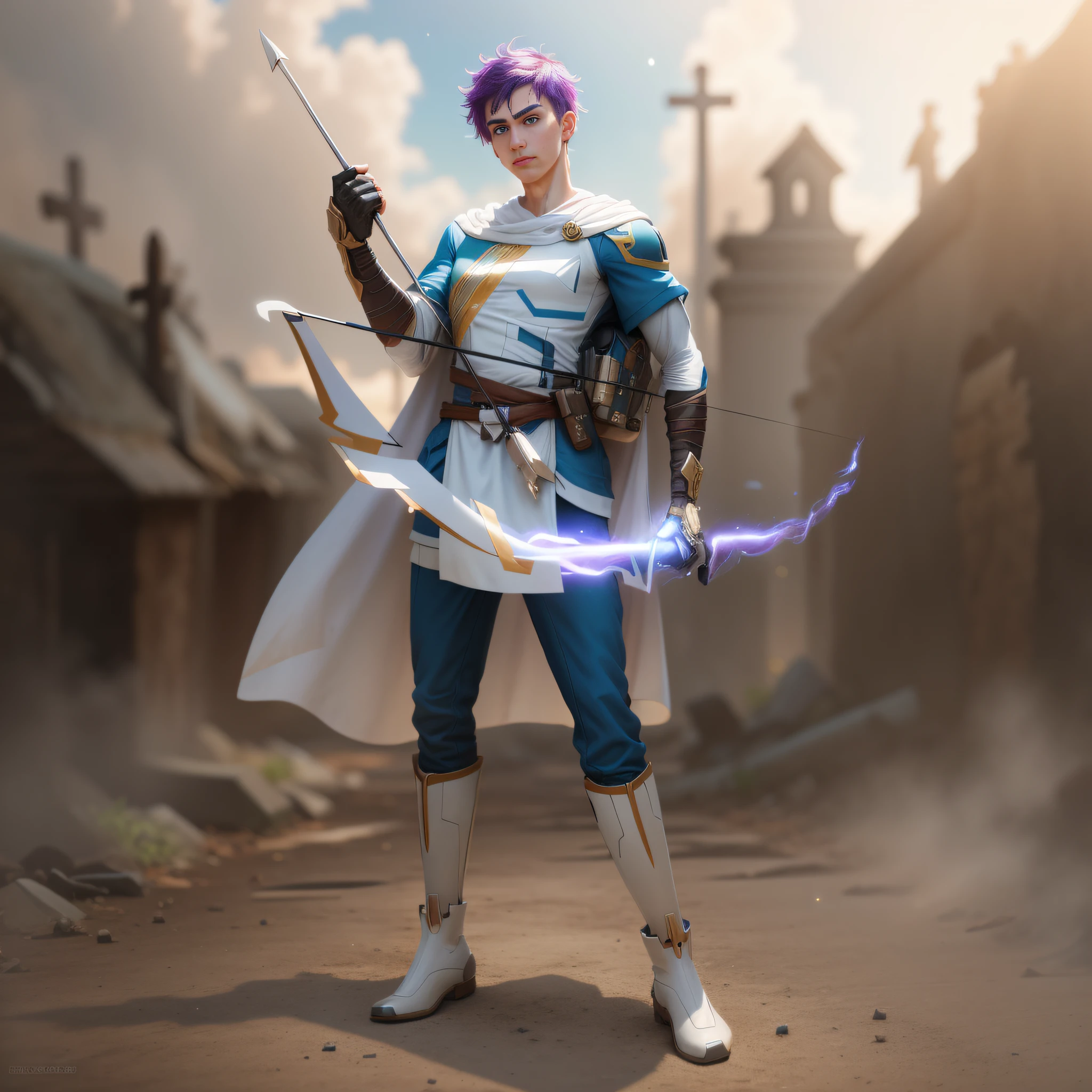 man, highly detailed RAW color photo, dynamic pose, (detailed skin), (detailed lips), (detailed eyes), (universe:1.4), (cemetery:1.1), (sci-fi setting) (detailed face), detailed eyes, chromatic aberration, depth of field, soft lighting, masterpiece, best quality, complex, (lens flare: 0.7), (bloom: 0.7), particle effects, ray tracing, tone map, highly detailed, concept art, smooth, sharp focus, dramatic lighting, Highly detailed artwork, movies, surreal paintings, trends on Artstation, 8K, incredible shadows, realism, (highly detailed background: 1.2), midway art, male rangers