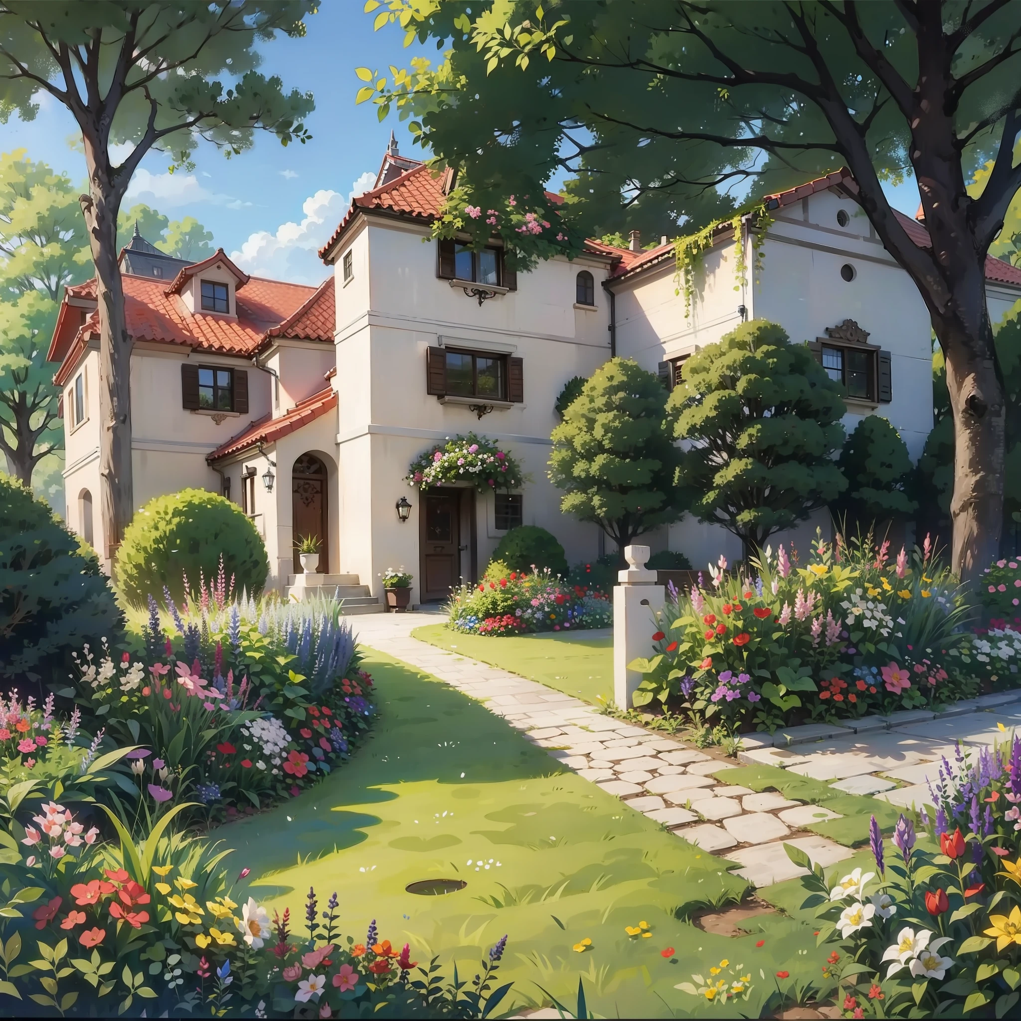 Villa, garden