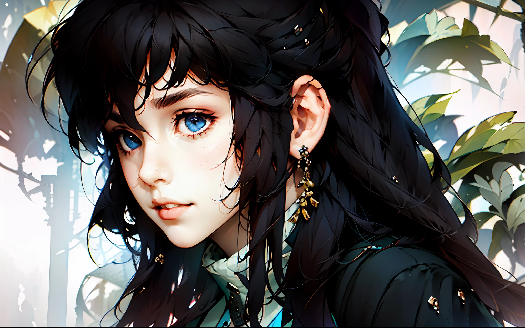 4k, complement the background, the character should be face-to-face