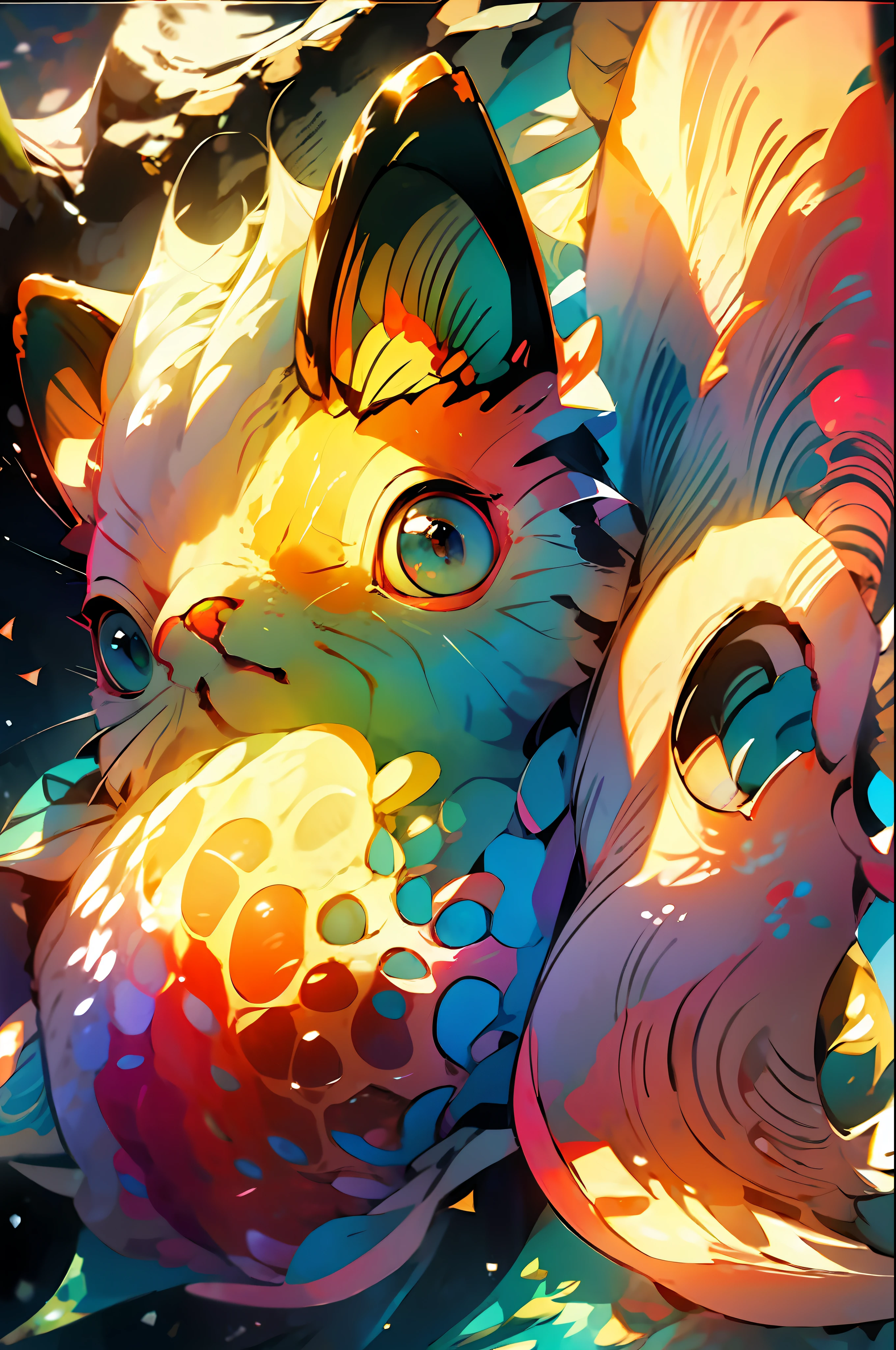 cute kawaii (sea slug:1.3), underwater, bright, saturated, colorful, landscape, seabed, marine life, (no human), (no humans), (non-human)