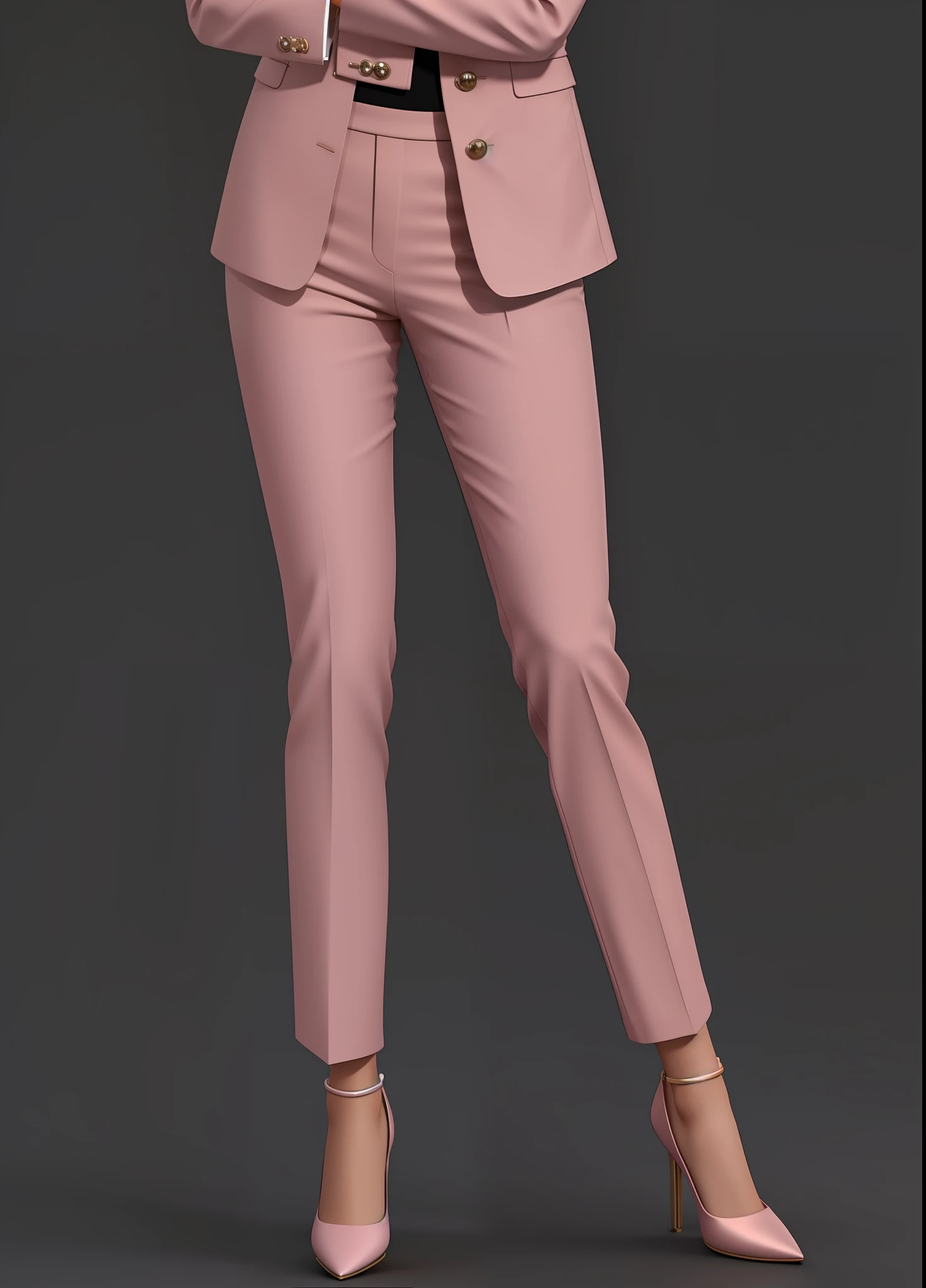 Ladies suit pants, wonderful designer 3d rendering, wonderful designer material, women's clothing real clothing really rendered clothing, amazing designer, high detail, high quality 3D real, clothes high detail, full body shooting super detail, office wear, highly detailed clothing