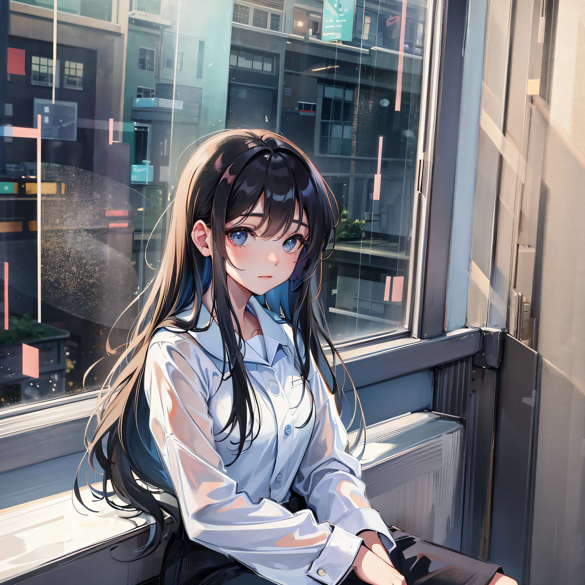 Girl, rainy, stay by the windowsill --auto --s2