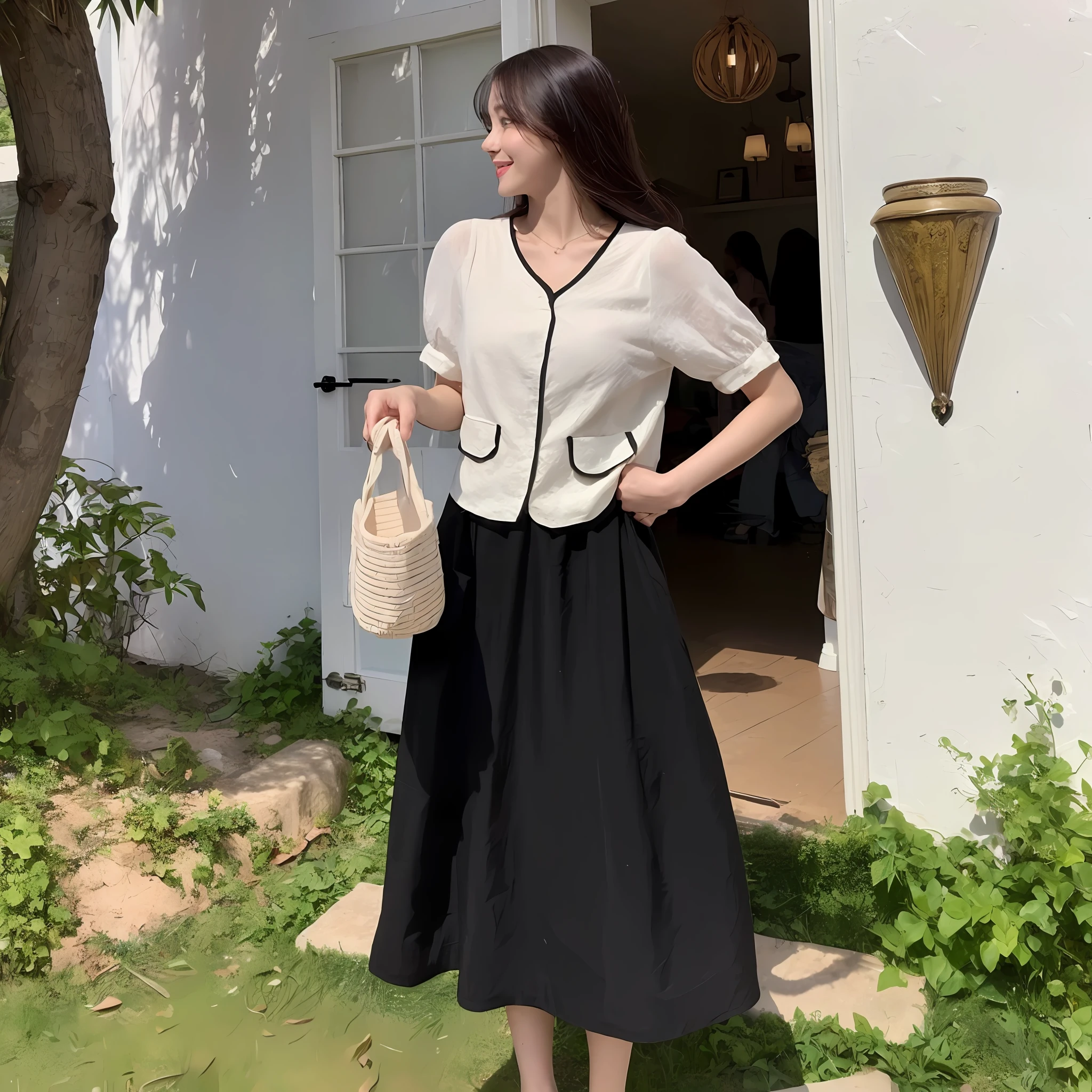 ((Best Quality, 8K, Masterpiece: 1.3)), 1girl, Slim Abs Beauty: 1.3, (Hairstyle Casual, Big Breasts: 1.2), Dress: 1.1, Super Fine Face, Delicate Eyes, Double Eyelids, Smile, Home