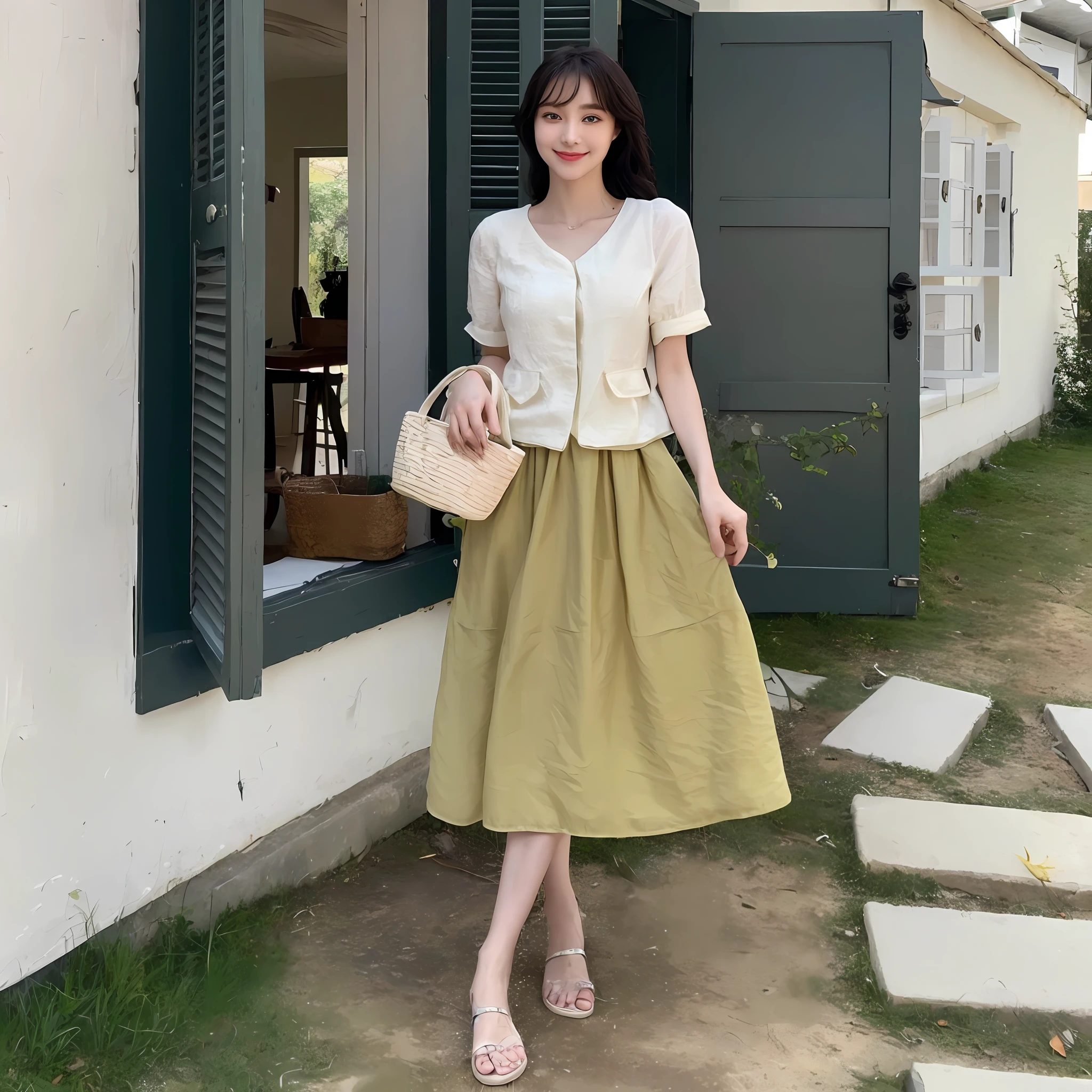 ((Best Quality, 8K, Masterpiece: 1.3)), 1girl, Slim Abs Beauty: 1.3, (Hairstyle Casual, Big Breasts: 1.2), Dress: 1.1, Super Fine Face, Delicate Eyes, Double Eyelids, Smile, Home