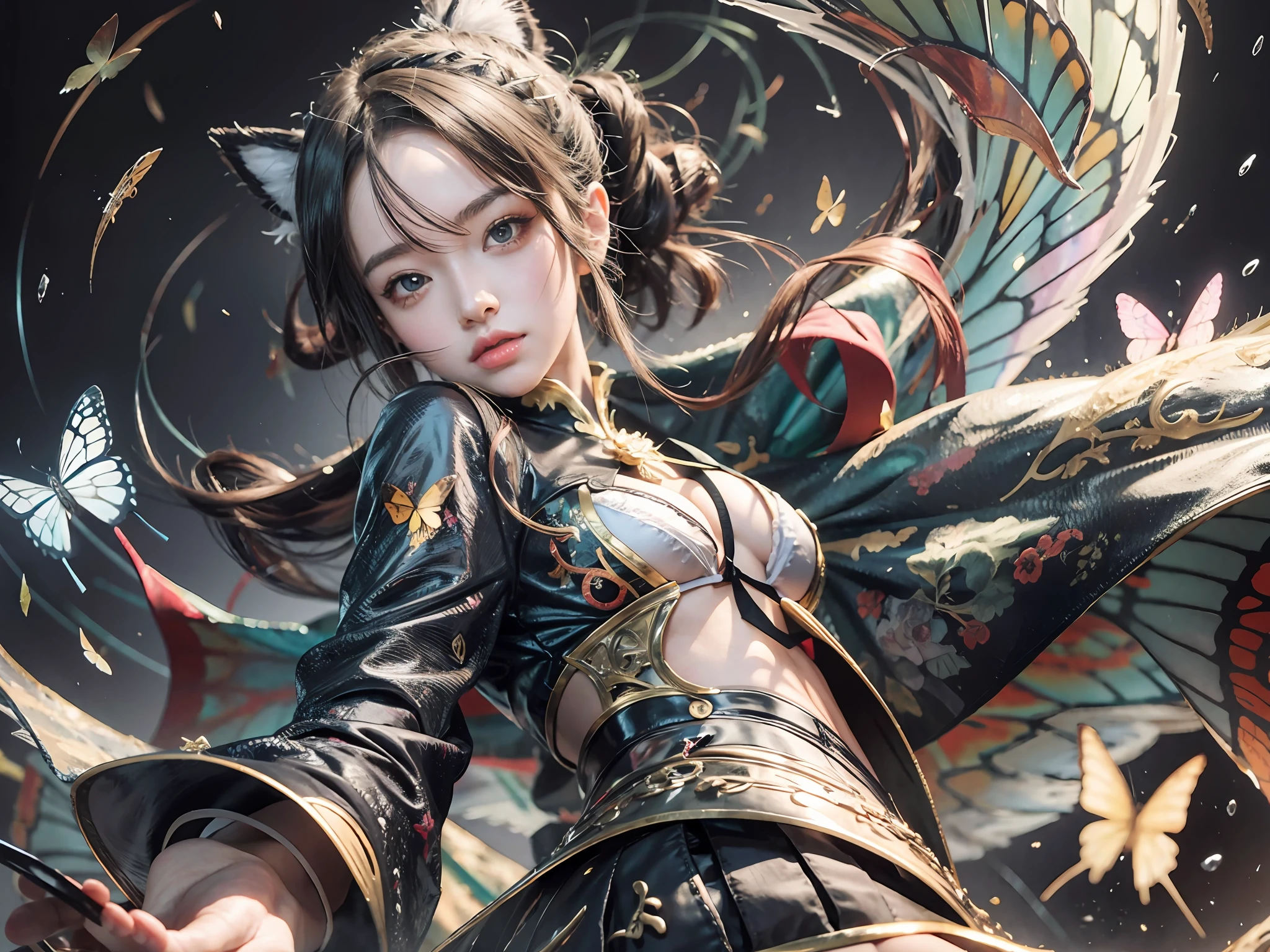 anime girl with a dragon tail and a butterfly in her hand, extremely detailed artgerm, artgerm. anime illustration, ! dream artgerm, artgerm on artstation pixiv, artgerm and ruan jia, artgerm detailed, artgerm lau, artgerm and rossdraws, ig model | artgerm, ((sexy, big breasts))