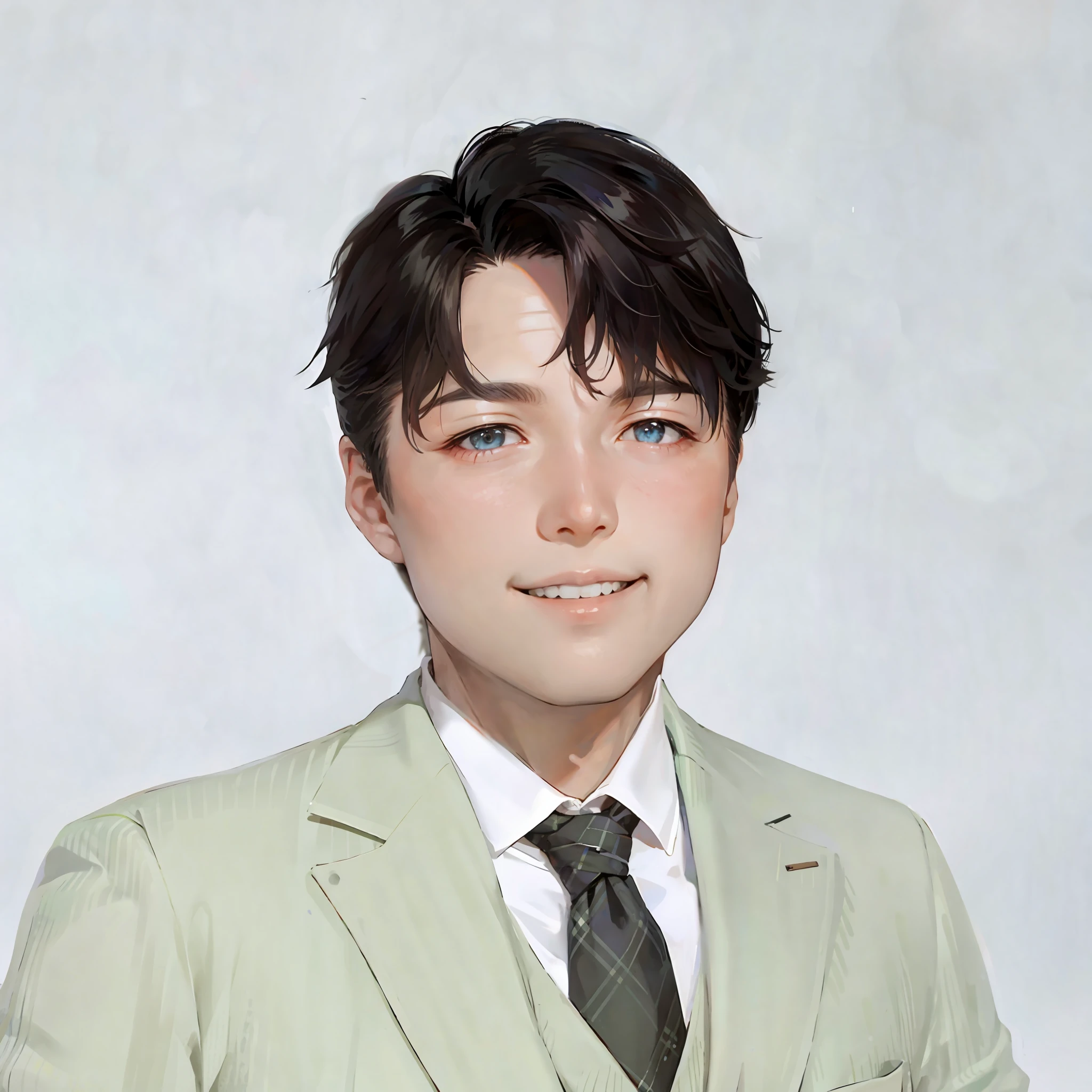 A male character whose mature and steady appearance shows his inner charm. He stood in the wind, smiling and communicating with the audience. There is a knowledgeable glint in his eyes, and his witty humor is endearing. Presented in the style of Makoto Shinkai. On the reference image is a real persona, now turn it into an anime image. Age 35, mature and capable/imagine prompt: A male character with a mature and steady appearance, exuding charisma and profound knowledge. He stands in the wind, smiling and engaging with the audience. His eyes shine with extensive knowledge, and his witty humor is irresistibly charming, character avatar, pure and sweet, smile, big eyes by Makoto Shinkai 1:1 --niji 5