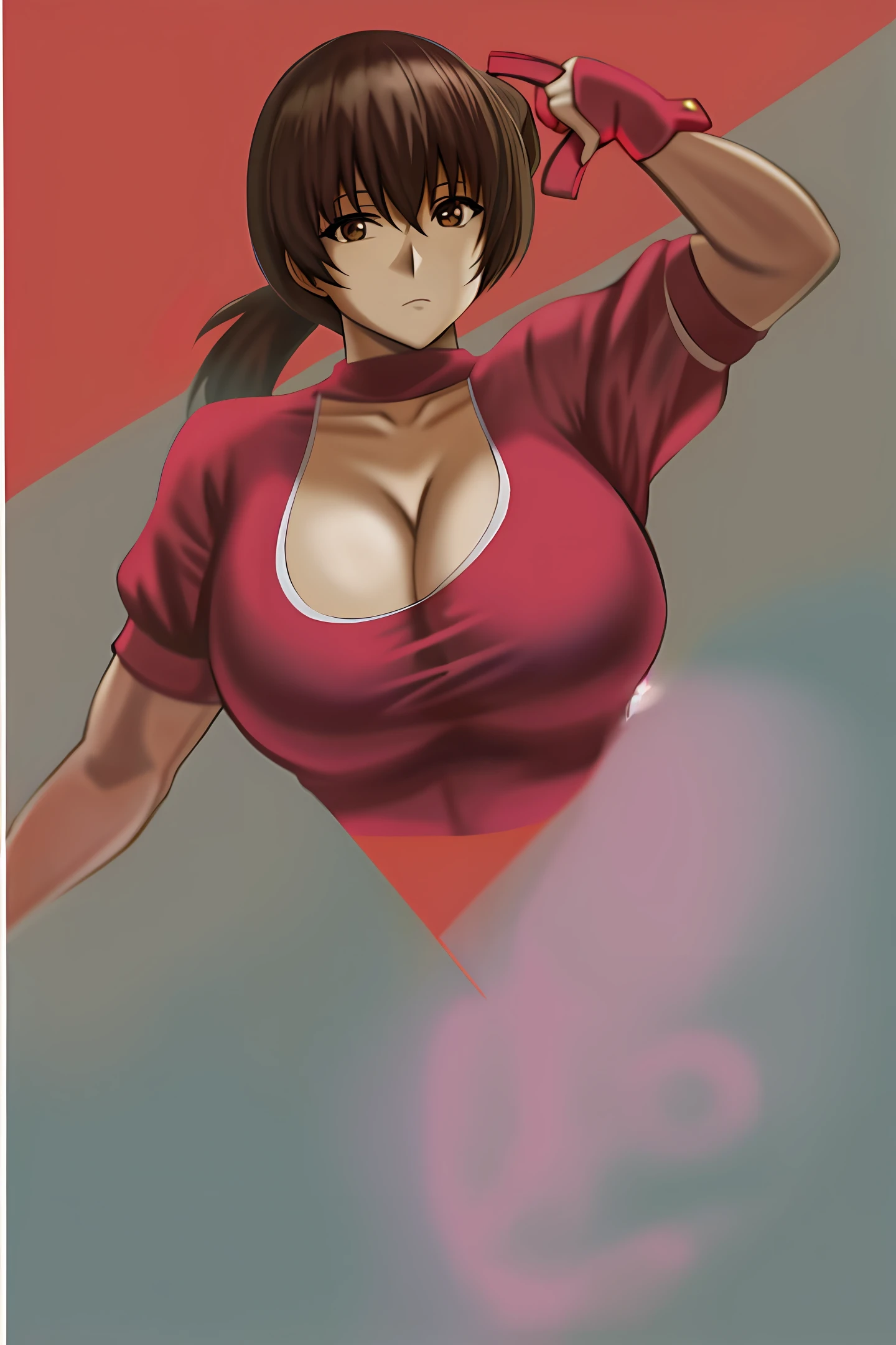 Super V-cut T-shirt Colossal breasts Japan person cleavage Photo quality 45 years old