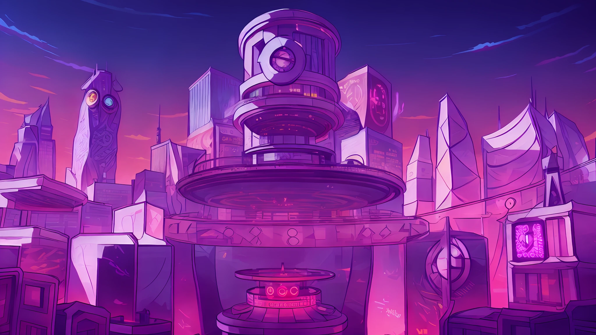 a drawing of a city with a clock tower and a clock tower, anime city lineart, concept illustration, concept drawing, highly detailed linework, finished concept art, whole page illustration, line work concept art, official concept art, stylized linework, clean lineart, detailed line art, full page illustration, bold lineart, concept art highly detailed