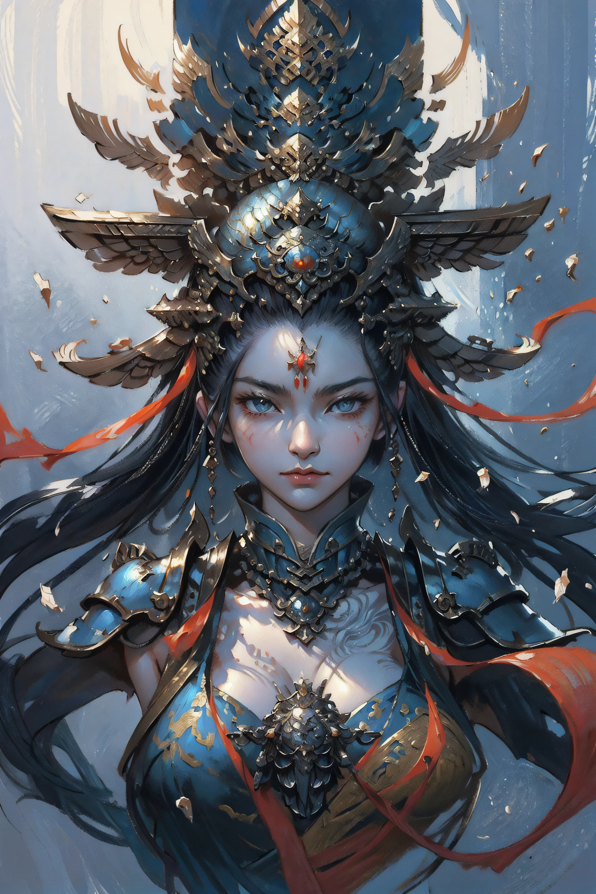 A beautiful young woman ban quan armor, dynamic pose,  face portrait
((ink drawing, oil painting detailed)) 
zhongfenghua