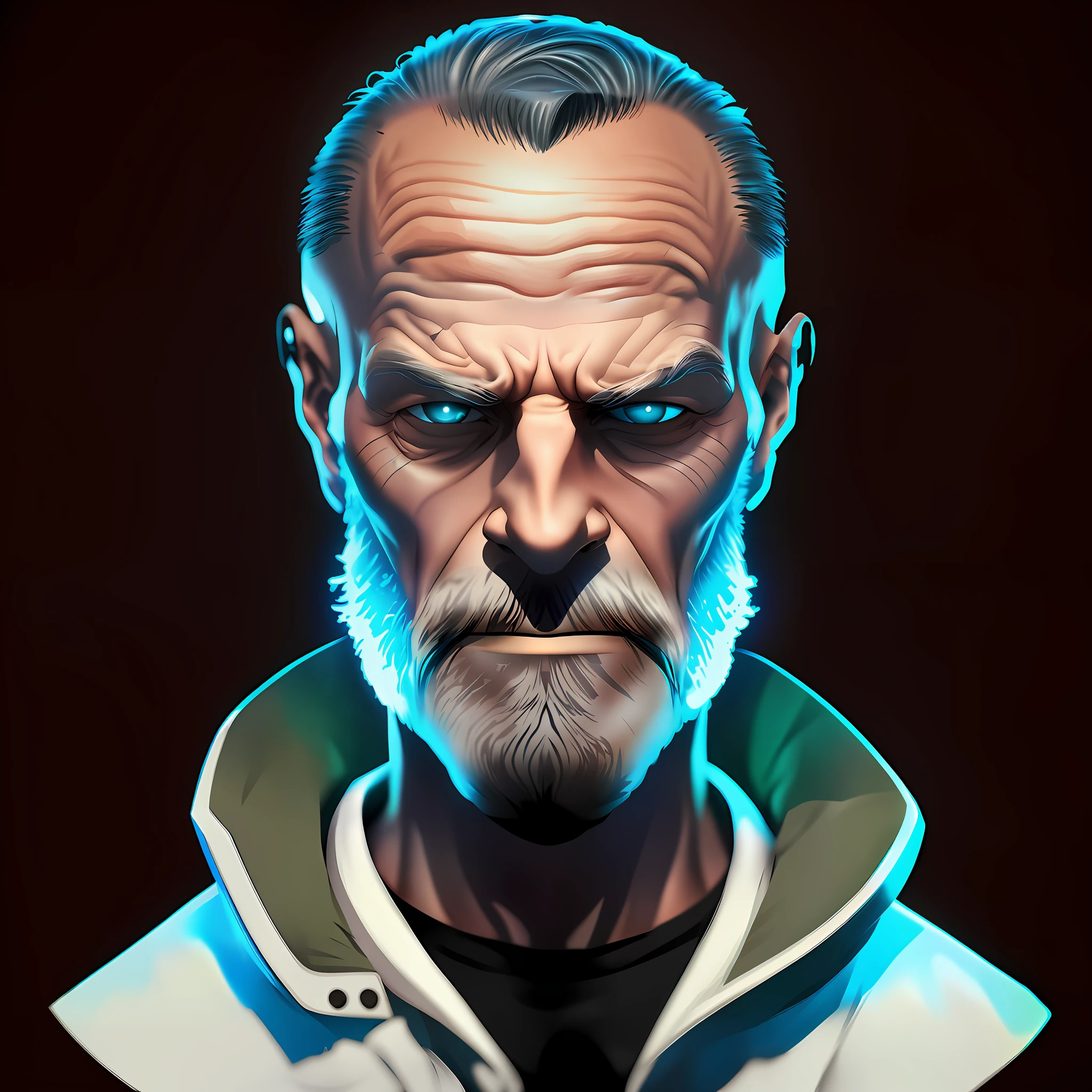 Old man's forehead