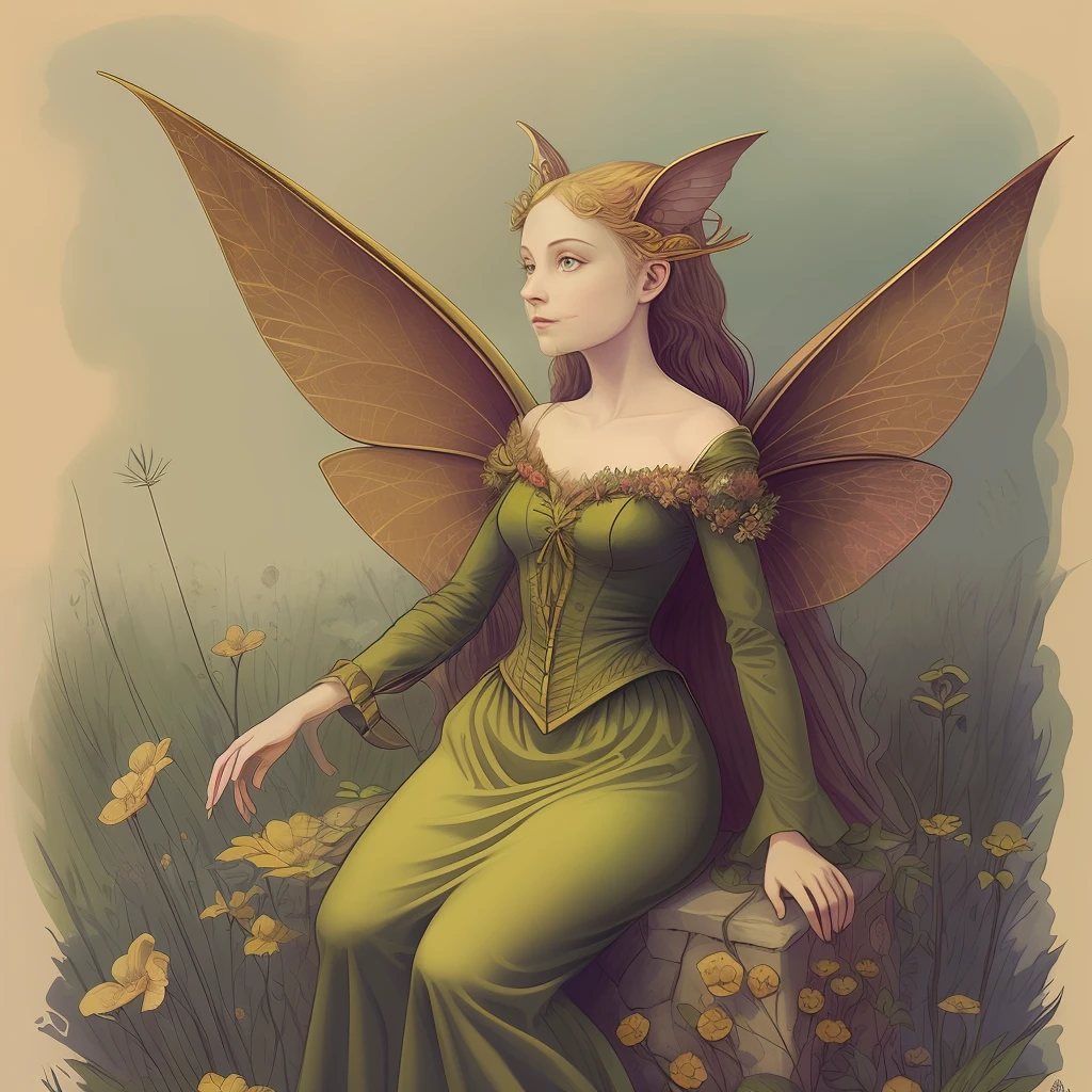 **Imagine an image that encompasses this concept- Subdued Animals Illustrative, creatures, light hearted comical fantasy storytelling Pointed ears are prevalent, and translucent wings make an appearance, this gritty faerie world has more in common with the Fae pirates of than with the pastoral fantasies of most contemporary faerie illustrators. It also has more in common with the style of the Golden Age illustrators than with superb draftsmanship and judicious application of color and texture. Masterful use of texture is one of the aspects of these type of fantasy image that is most appealing. Even in simple pencil drawings, there is a feeling for the visual textures and tactile surfaces of the real world that informs and enlivens the fantasy settings. Within the sub-genre of Victorian painting, there is Golden Age illustration and contemporary fantasy art that is sometimes called faerie art or fairy art. It dwells on those imaginary miniature denizens of woodlands and fields who are often portrayed with pointed ears and gossamer wings. Style features Subdued Animals Illustrative, all of the above