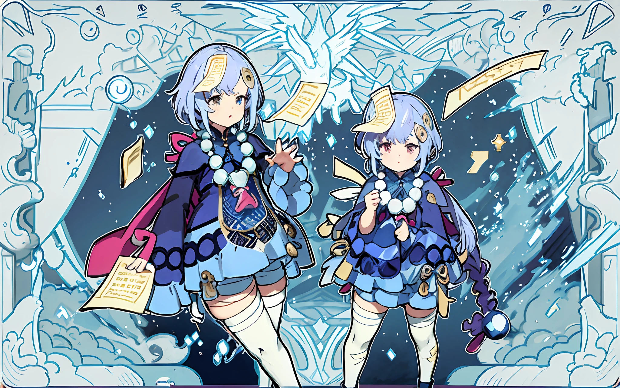 (((Best Anime))), anime art wallpaper (4K+8K), anime girl holding a blue lantern, mysterious and charming, delicate expression of anime style. Full of youth, exquisite game scenes, multi-angle shooting, clearly showing the demeanor and temperament of anime girls. The background echoes the theme, and the three-dimensional effect is outstanding, creating high-quality anime wallpaper.