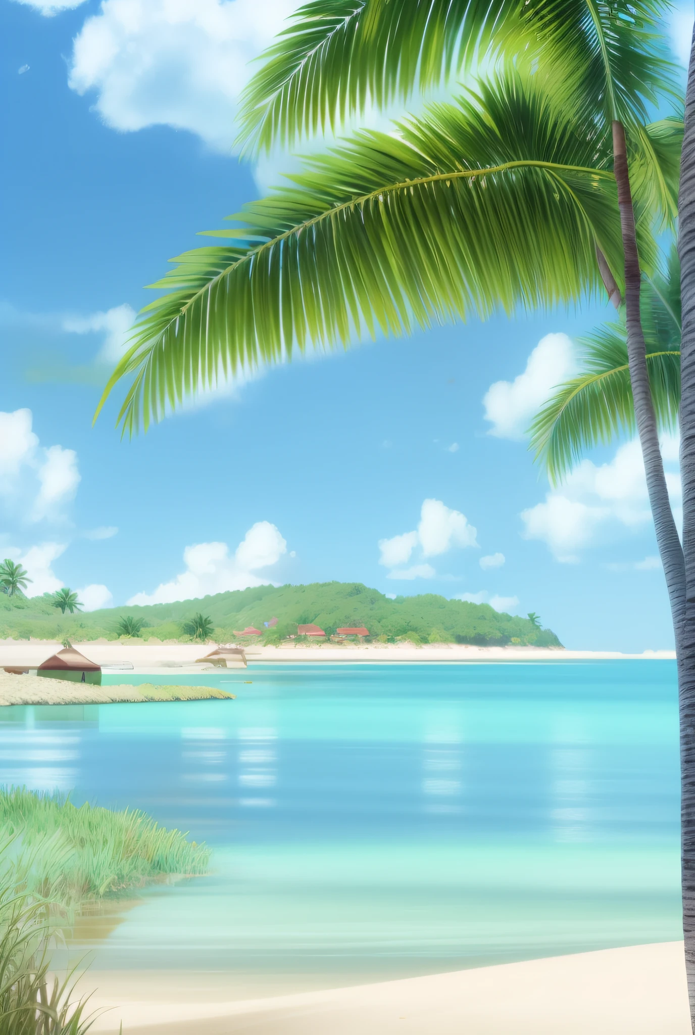 3Delight, Halo 8K, Tanshu Beach, Summer Feeling, Beach by the Sea, Coconut, Landscape, Detail Portrayal