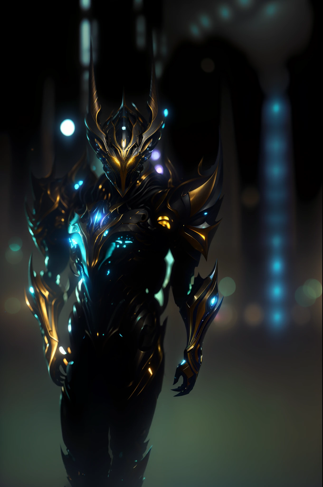 (masterpiece:1.2), best quality, high resolution, unity 8k wallpaper, (illustration:1.0), beautiful detailed, extremely detailed, perfect lighting, extremely detailed CG,glowing eyes,backlighting, 
 armor, fake_horns, glowing, full_armor,warframe,humanoid_robot,horns,helmet,mask,sample_background,
looking at the viewer,solo,perspective,
