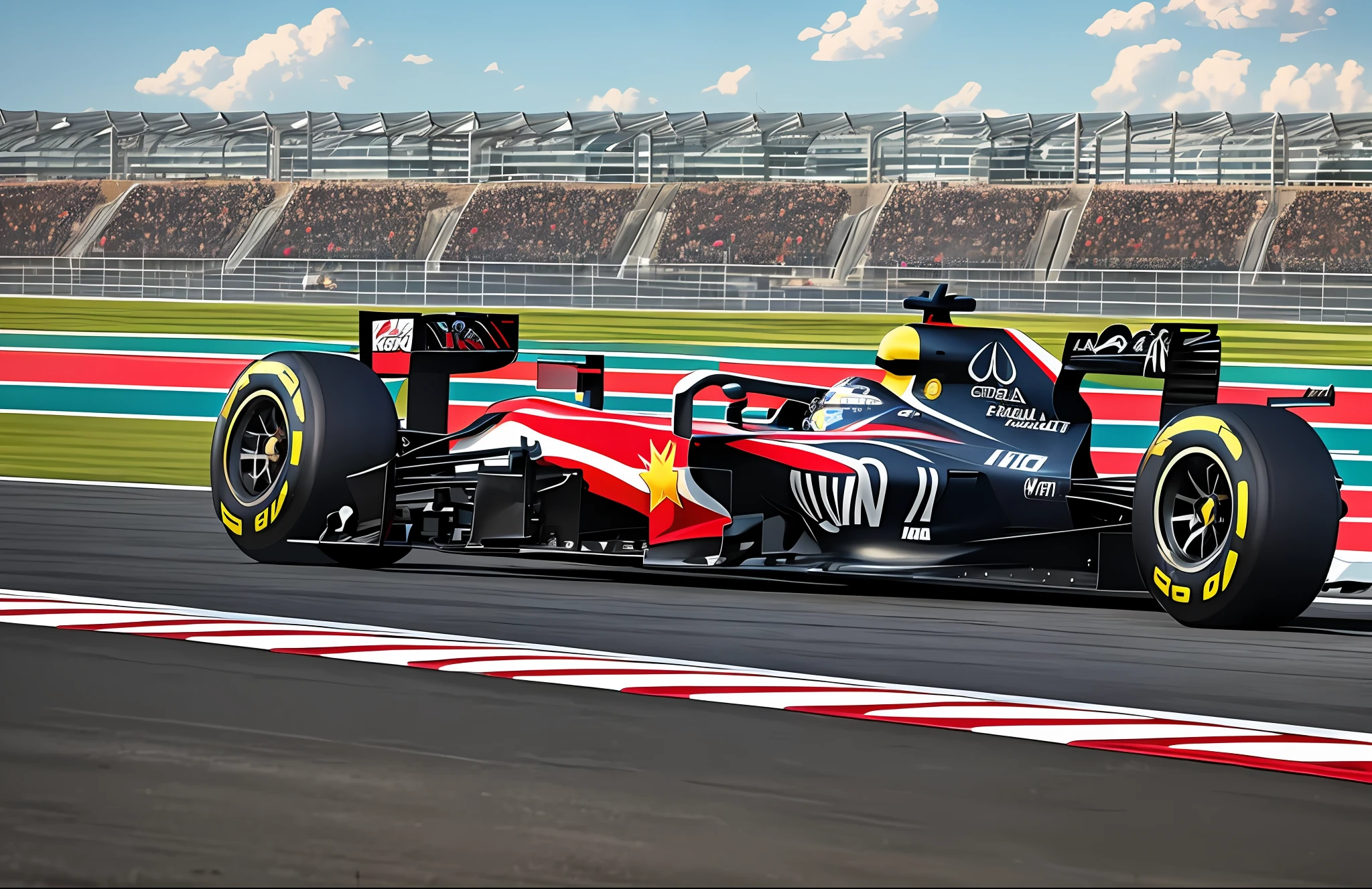 An ultra realistic Formula 1 racing track in the best possible image quality --auto --s2