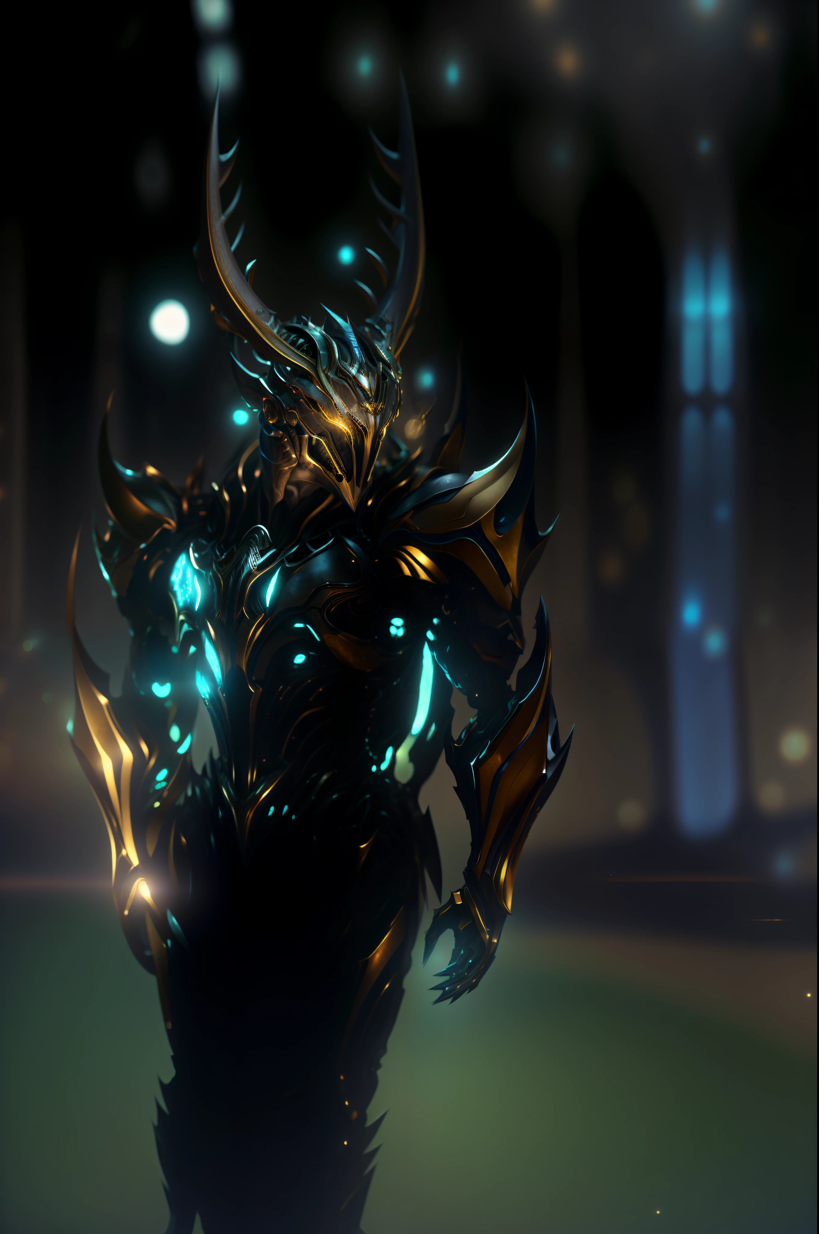 (masterpiece:1.2), best quality, high resolution, unity 8k wallpaper, (illustration:1.0), beautiful detailed, extremely detailed, perfect lighting, extremely detailed CG,glowing eyes,backlighting,
armor, fake_horns, glowing, full_armor,warframe,humanoid_robot,horns,helmet,mask,sample_background,
looking at the viewer,solo,perspective,