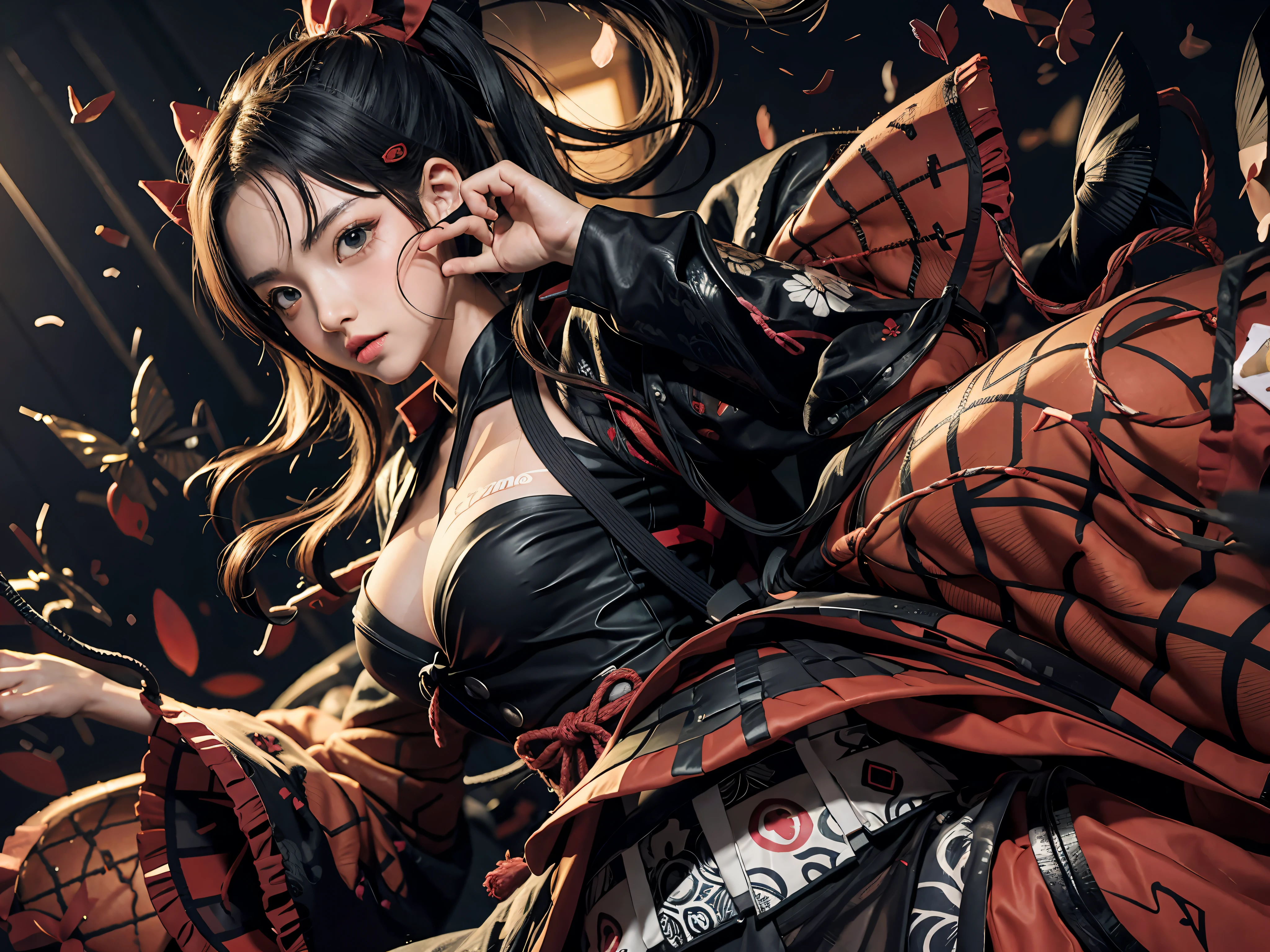 shinobu, Kimetsu no Yaiba manga, hyper realistic, best quality, ninja, (sexy)