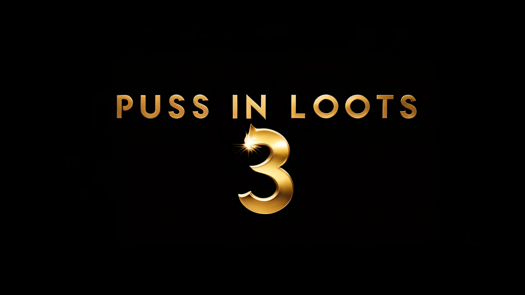 puss in boots, gold, movie, logo, designer --auto --s2