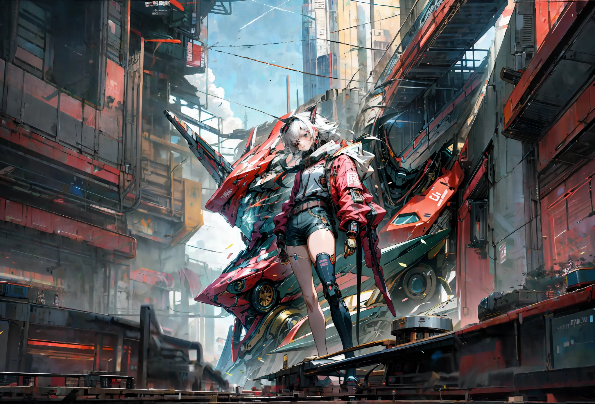 anime - style artwork of a woman in a futuristic city, cyberpunk anime girl mech, digital cyberpunk anime art, digital cyberpunk - anime art, anime cyberpunk art, cyberpunk anime art, cyberpunk anime girl, female cyberpunk anime girl, anime mecha aesthetic, mecha asthetic, modern cyberpunk anime, girl in mecha cyber armor, advanced digital cyberpunk art, cyberpunk art style