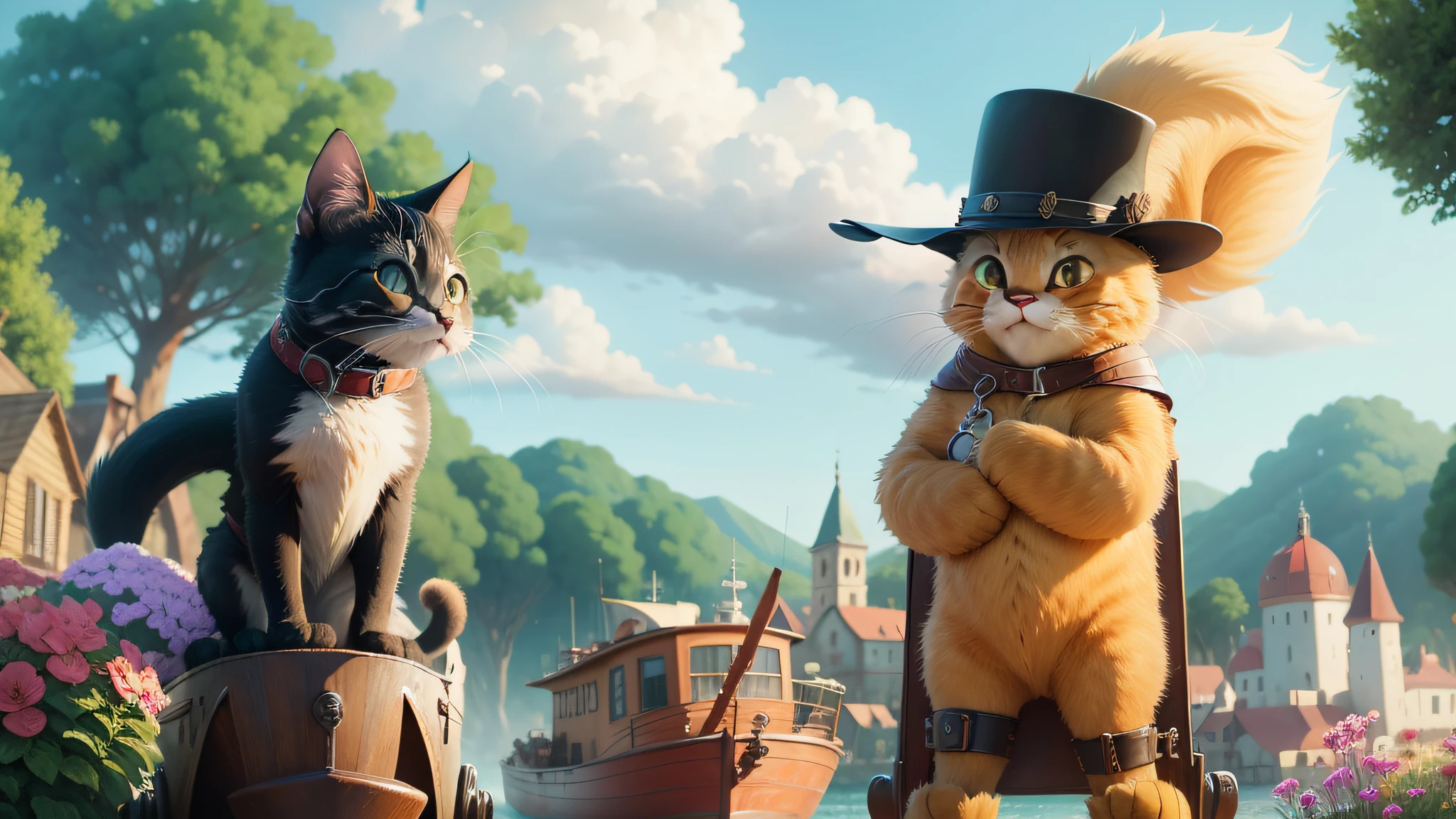 puss in boots, movie, boat, animation, cartoon --auto --s2
