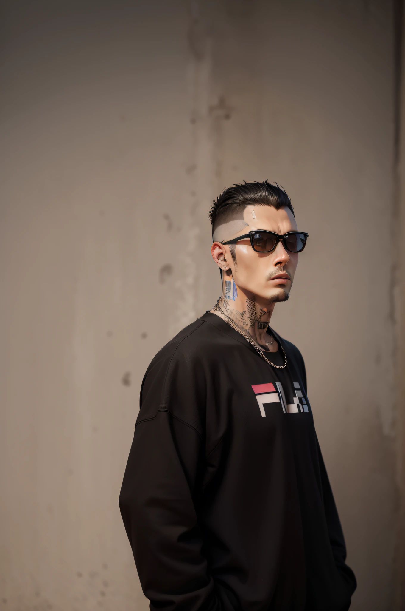 qr-code tattoo cyberpunk on the neck --auto --s2