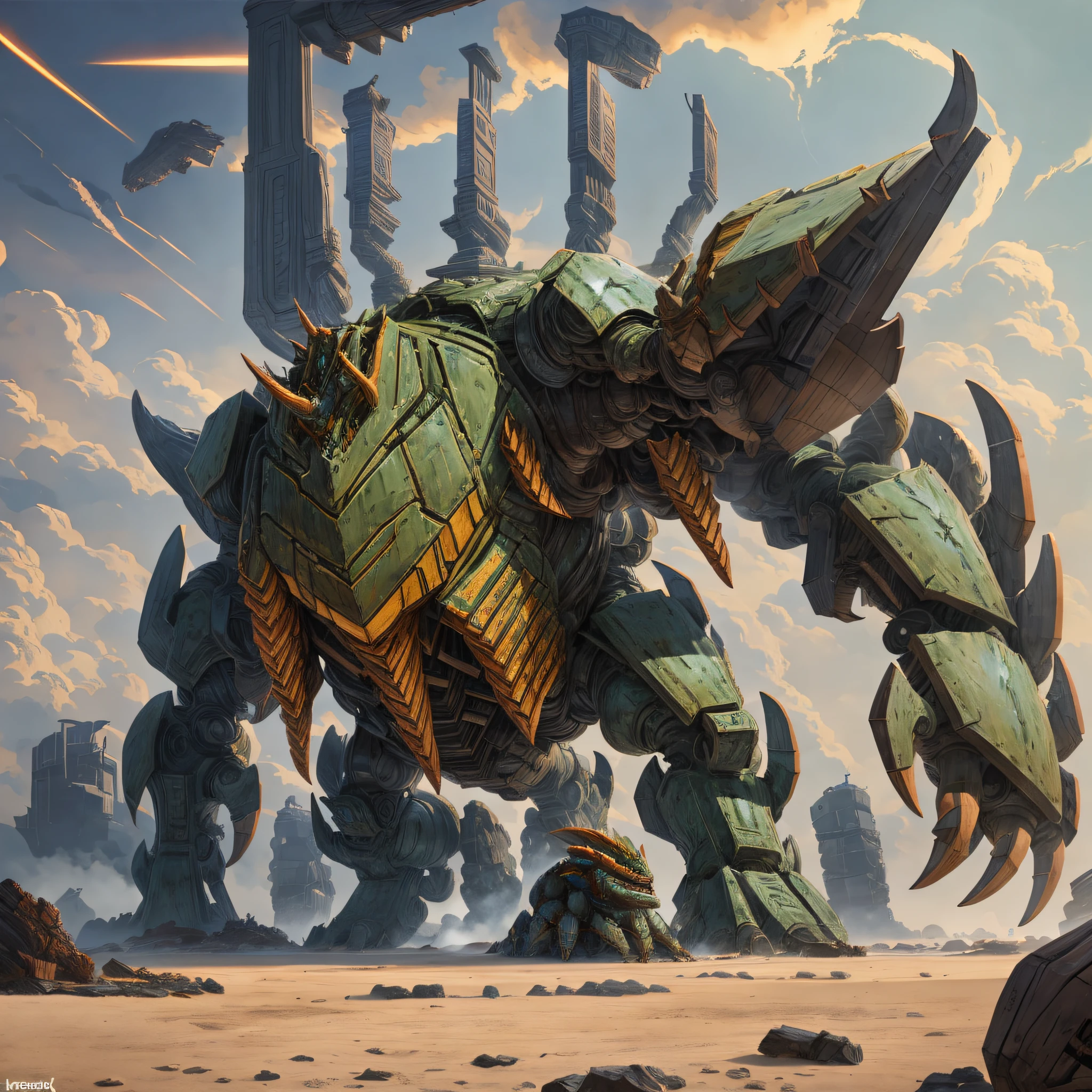 Krustorak is a colossal creature, similar to a titan crab. Its imposing tough carapace protects it from physical attacks, while its giant claws are capable of dealing devastating damage. --auto --s2