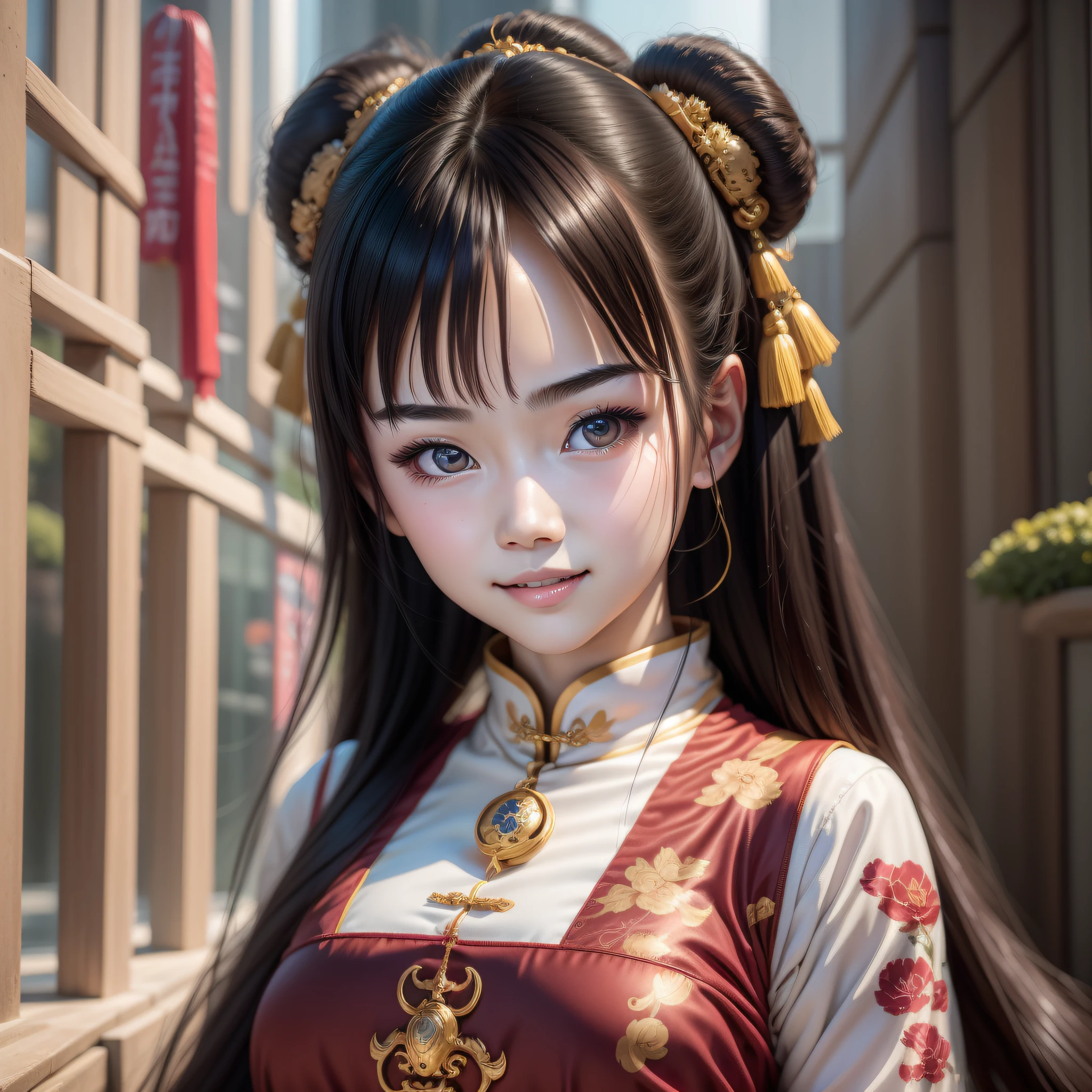 A Chinese girl, 18 years old, (hamster in arms 1.3) (full body picture 1.2), beautiful eyes, real face, real skin, realistic face, realistic skin, detailed eyes, detailed facial features, detailed clothing features, (fashion hairstyle: 1.2) dynamic pose, simple background, smile, detailed face, double eyelids,