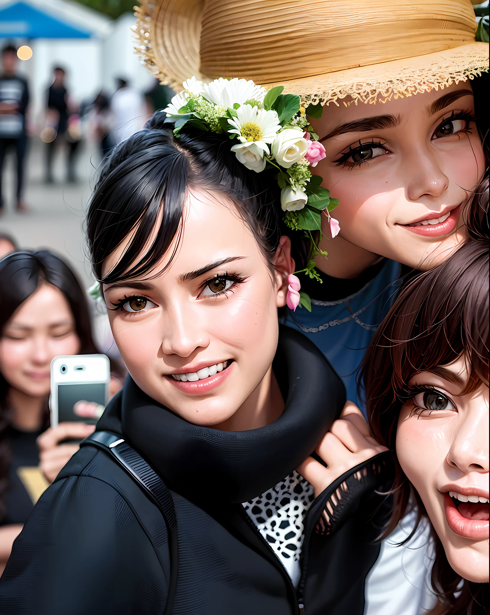 There is a woman taking a selfie with her cell phone, 3 5 years old Brazilian mother, 30 years old woman, 3 0 years old woman,