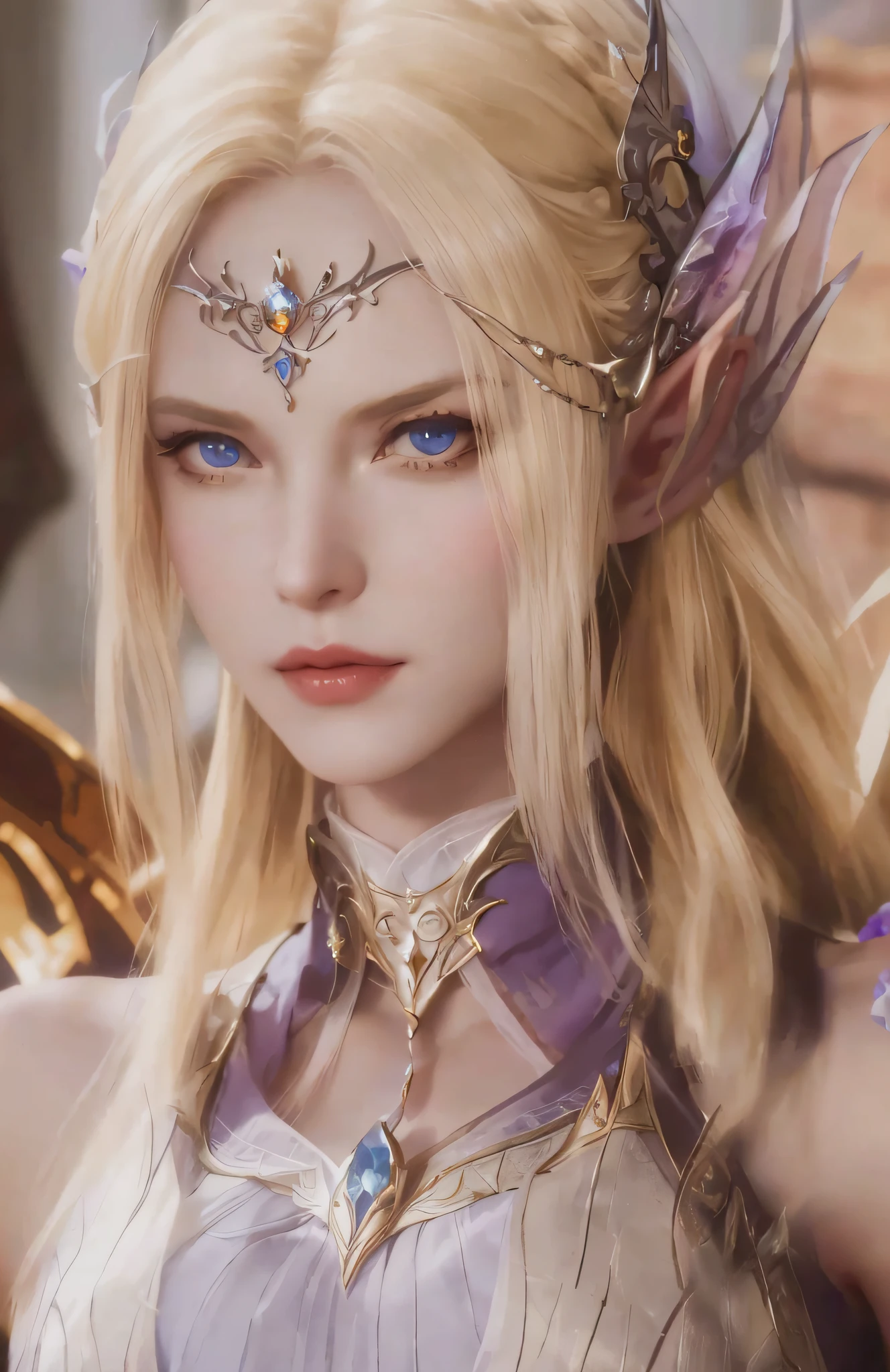 a close up of a woman with a sword and a dress, alluring elf princess knight, beautiful and elegant elf queen, a beautiful fantasy empress, hyperdetailed fantasy character, beautiful elven princess, 4 k detail fantasy, elf princess, elven princess, side portrait of elven royalty, portrait of an elf queen, elven character with smirk