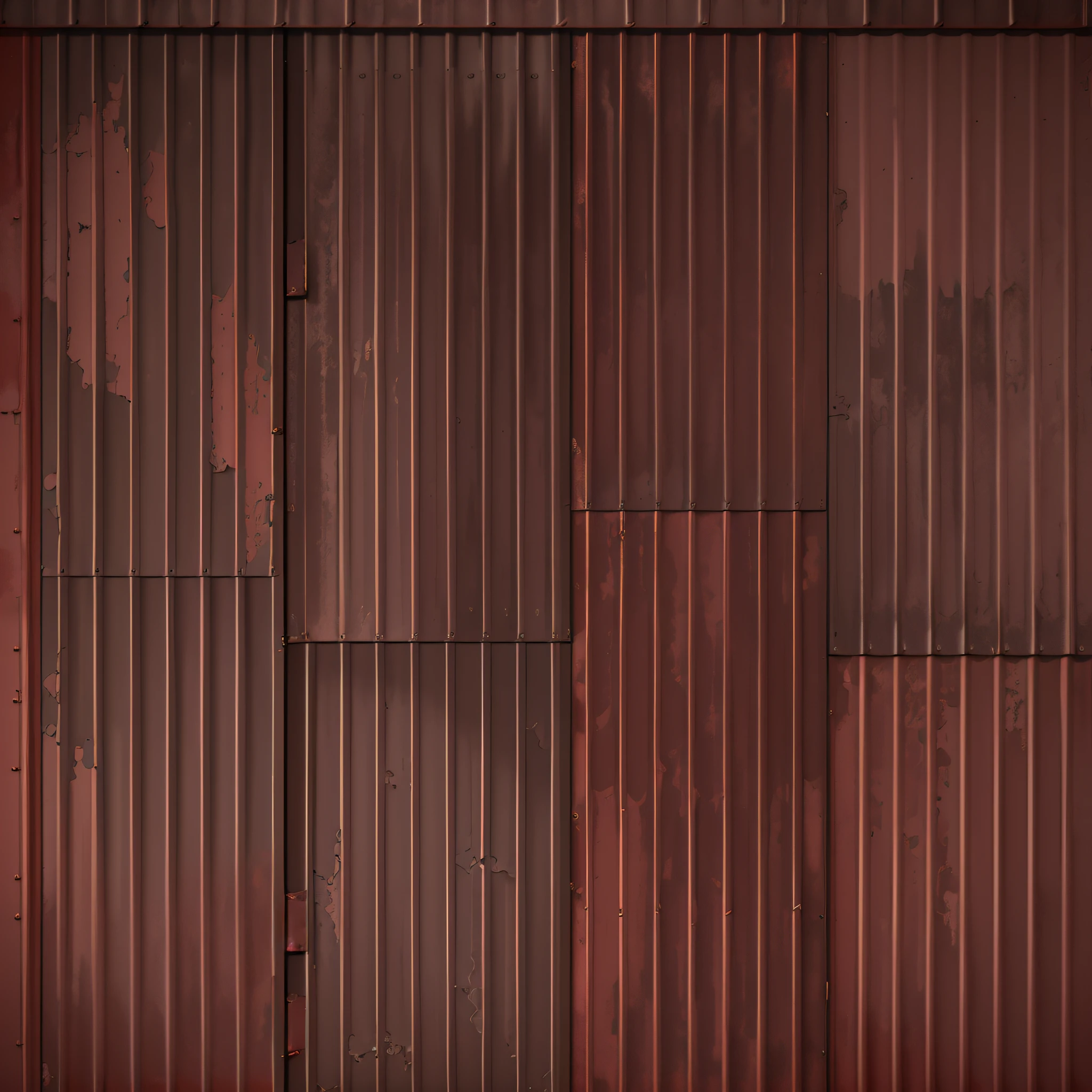 Metal roof roofing, several sheets are poorly joined, gaps between the roof, red painted peeling sheet of metal roof roof, peeling paint, peeling paint, iron cladding, metal cladding wall, iron gate door texture, rusty metal walls, reddish brown, rusty metal texture, metal texture, metal texture, painted red, iron arc gate door texture, brown to red gradient, roof tile texture, high resolution texture, copper, rusty panels