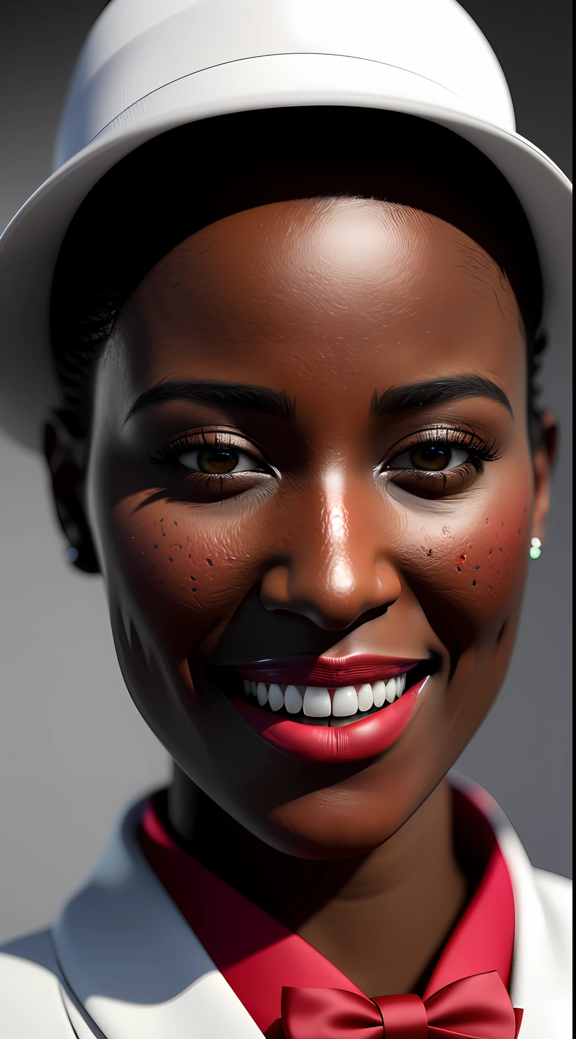 ultrarealism, {{{{portrait}}}}, full body photo, {{extremely realistic}}, {{photoultrarealistic}}, 1 beautiful black woman in white suit and red tie with {{white hat}}, {{perfect eyes,}} playing extremely perfect billiards balls, in a bar full of people, she smiling, cheerful, happy, extremely detailed face, intricate details, high resolution illustration, sharp focus, octane rendering, 8k, dramatic, Volumetric lighting, ultra-realistic and super detailed face details