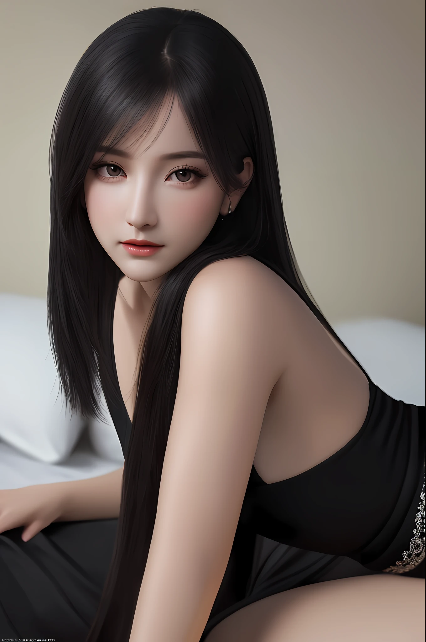 Very detailed eyes, very detailed face, very beautiful woman, best quality, super detailed (photorealistic), very delicate and beautiful legs, beautiful black eyes, absurdity, very detailed facial expression, professional illustration, shy, ff Tifa