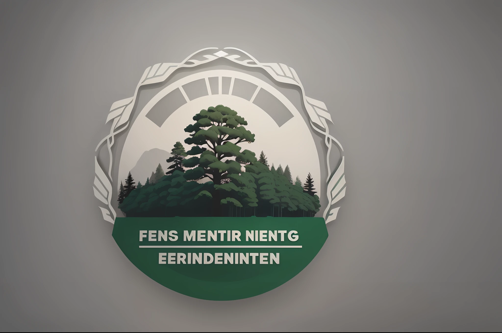 minimalist logo for the Center for Studies in Forest Engineering, name of the Center for Studies in Forest Engineering, the logo represents forest engineering and drone, white background, front, 1 minimalist logo, engineering gear, --auto --s2