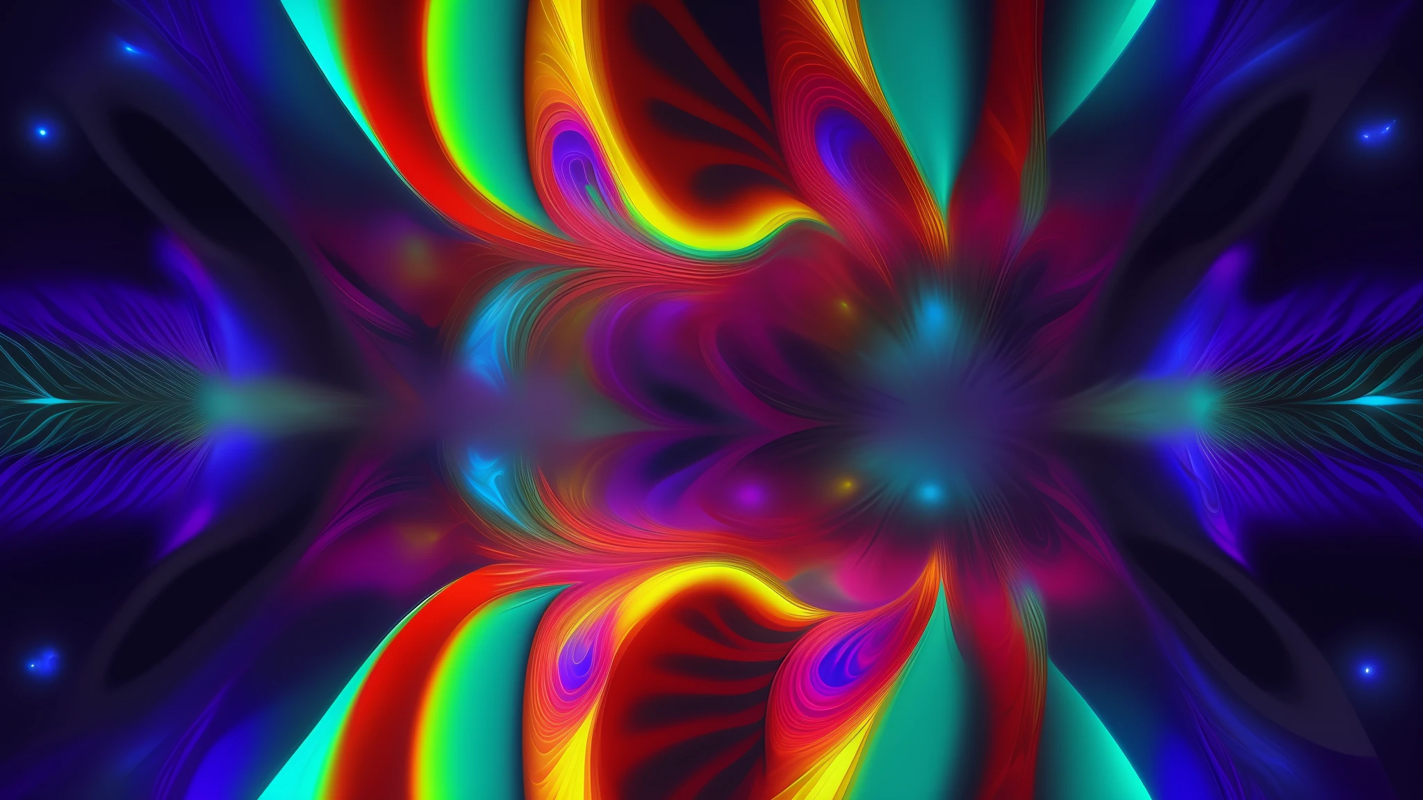 Digital artwork with a psychedelic feeling, presenting a colorful Kale pattern with a bright star in the middle, neon digital art effects, LSD visual techniques, psychedelic vision formed by digital art, the use of caustics and kaleidoscopic effects to create movement, forming a picture of the Galaxy DMT entity, ripple-like LSD materials, and well-designed kaleidoscopic colors, digital art - N 9 and N 5, digital art h 9 6 0 are also used. --auto --s2
