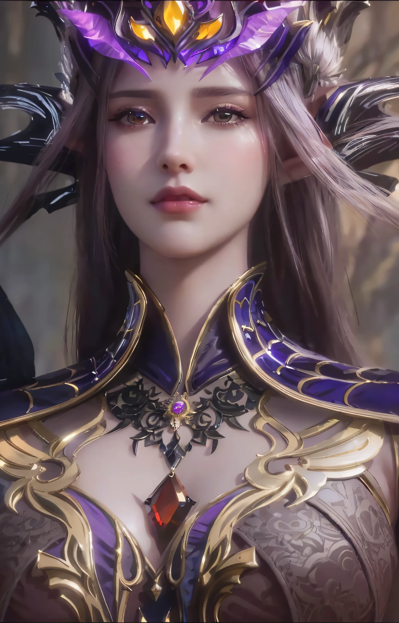 a close up of a woman with a very large ?????? and a very long hair, 4 k detail fantasy, cinematic goddess close shot, extremely detailed goddess shot, hyperdetailed fantasy character, portrait knights of zodiac girl, a beautiful fantasy empress, 2. 5 d cgi anime fantasy artwork, wow 4 k detail fantasy, beautiful and elegant elf queen, portrait of an elf queen