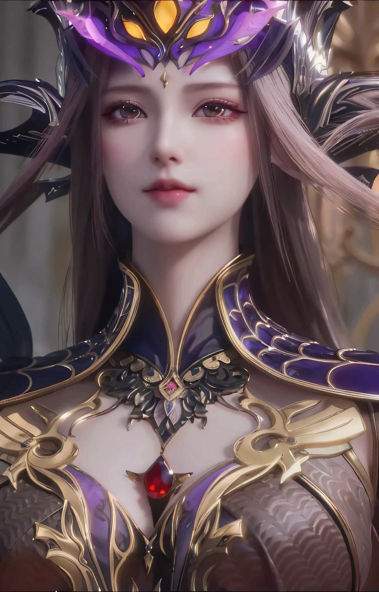 a close up of a woman with a very large breast and a very long hair, 4 k detail fantasy, cinematic goddess close shot, extremely detailed goddess shot, hyperdetailed fantasy character, portrait knights of zodiac girl, a beautiful fantasy empress, 2. 5 d cgi anime fantasy artwork, wow 4 k detail fantasy, beautiful and elegant elf queen, portrait of an elf queen