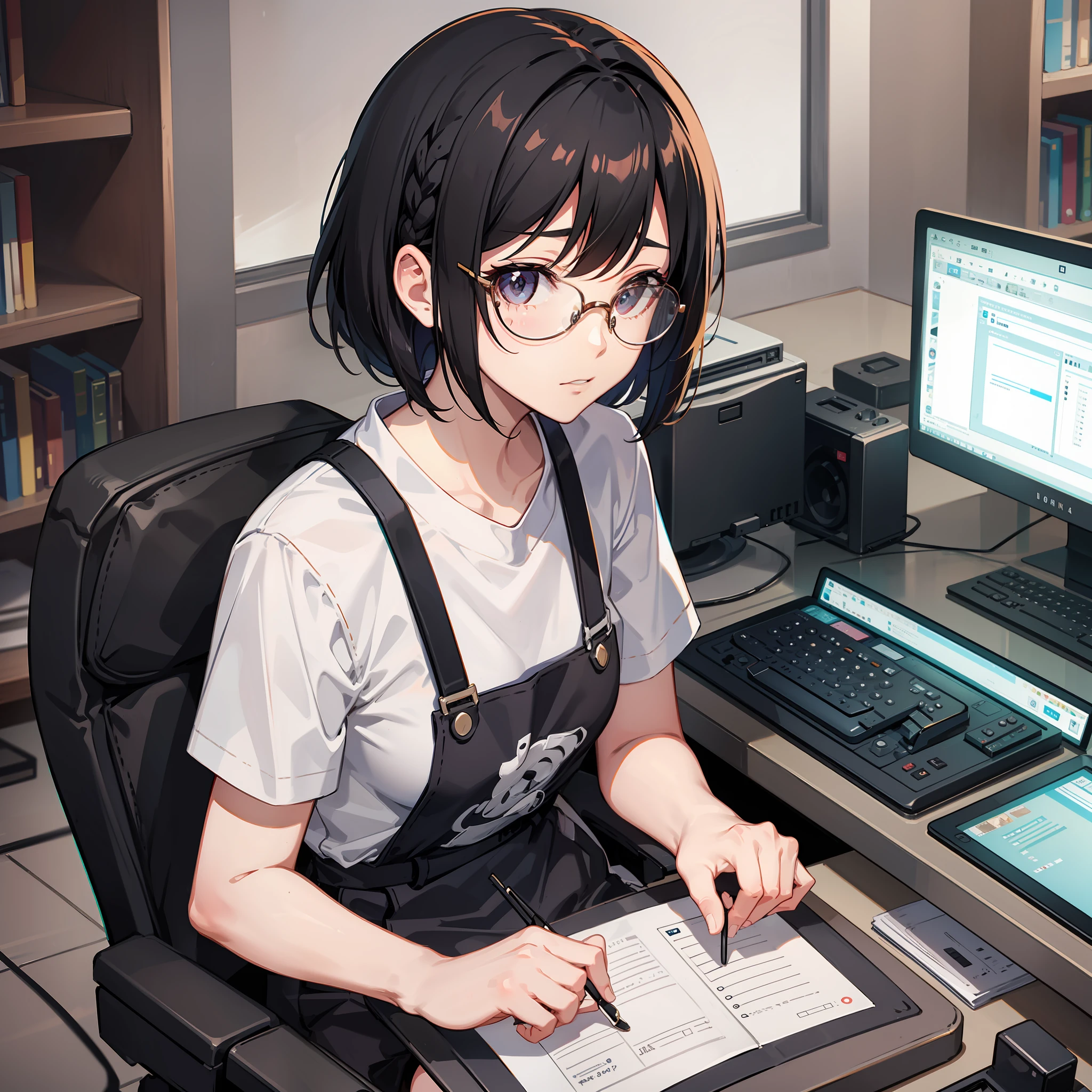Glasses hide in the hair