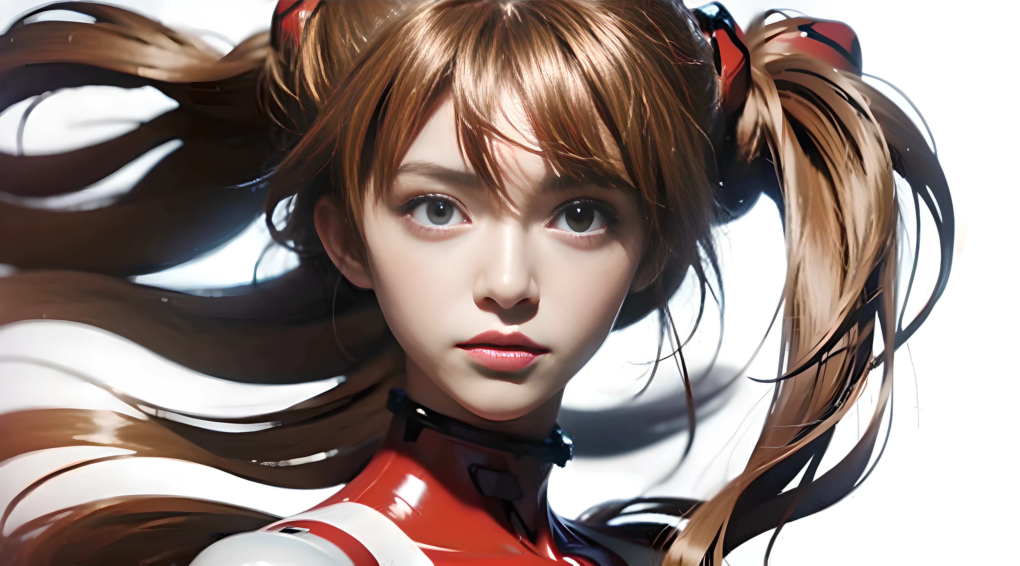 Asuka, close-up, 8K, best quality, white background