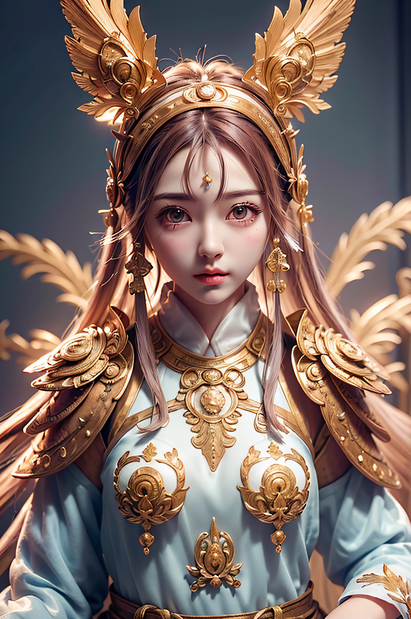 ((Masterpiece))), ((Best Quality))), ((Ultra Detailed)), (Surreal), (Highly Detailed CG Illustration), Cinematic Light, Realistic , Girl, Delicate Face, White Clothes, Flowers, Bust