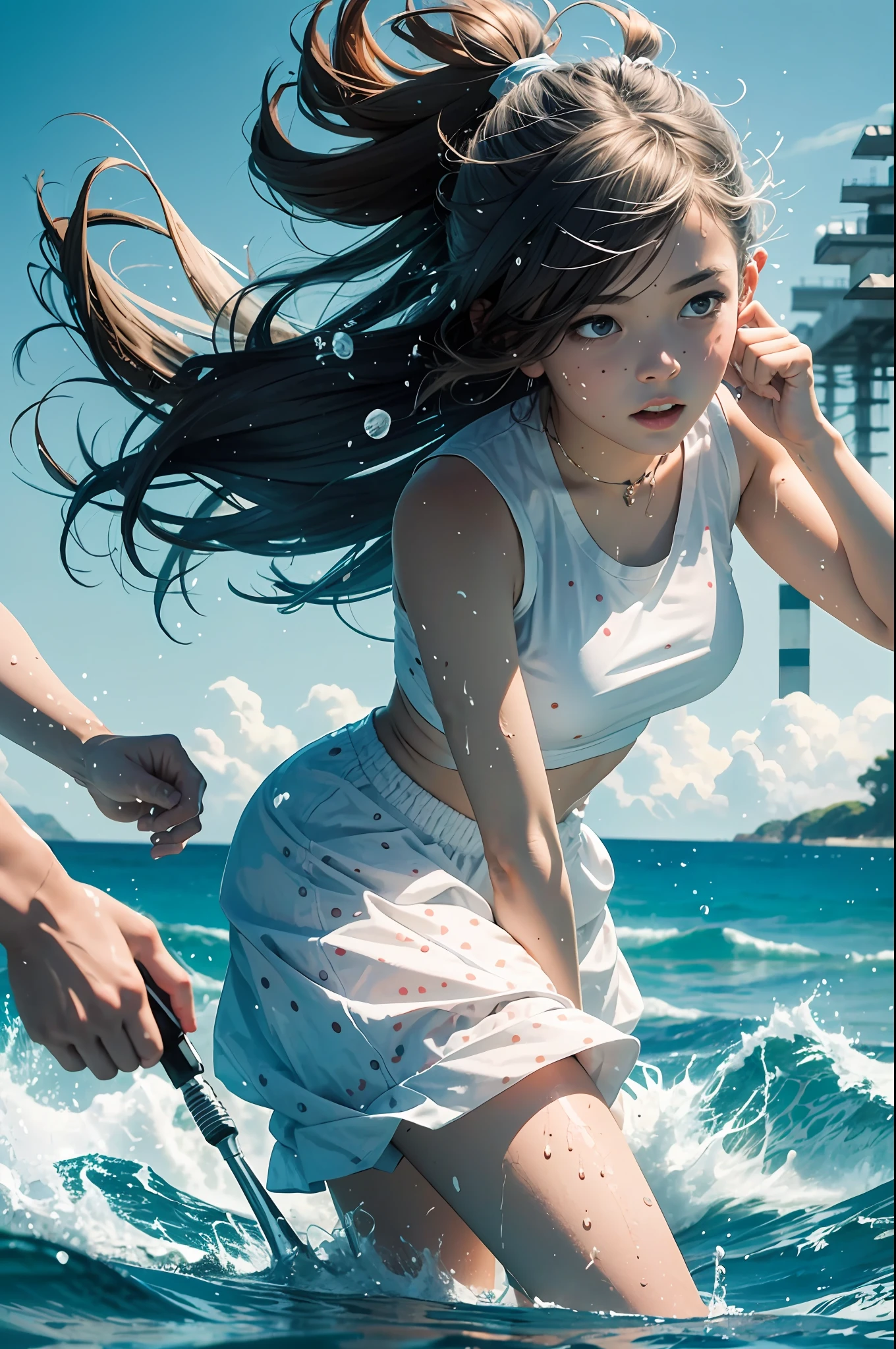 1girl , splash opf paint , portrait , (((focus)))