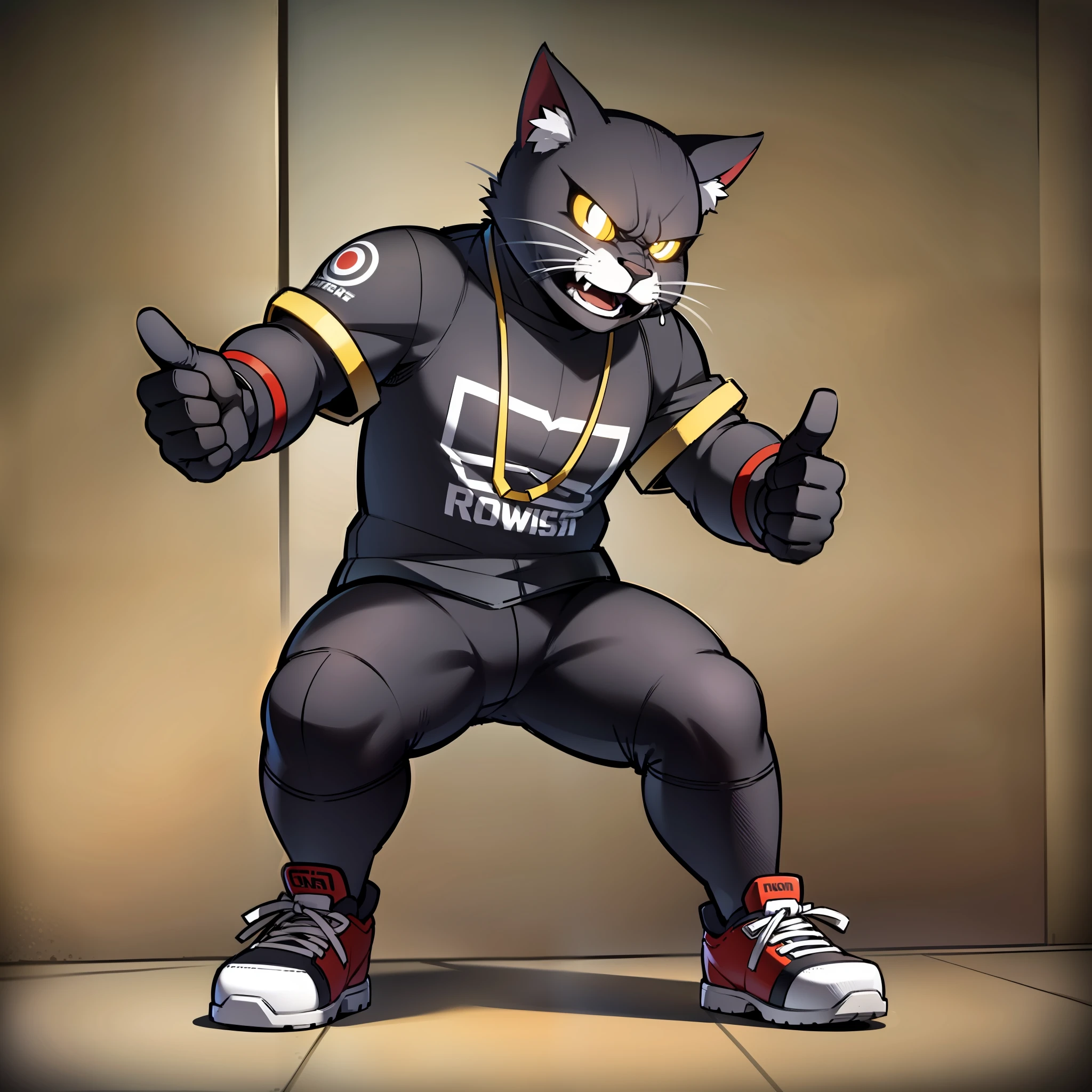 E-sports cat, e-sports, cat LOGO, full body, tough lines, national tide, e-sports, e-sports, icon design, punk