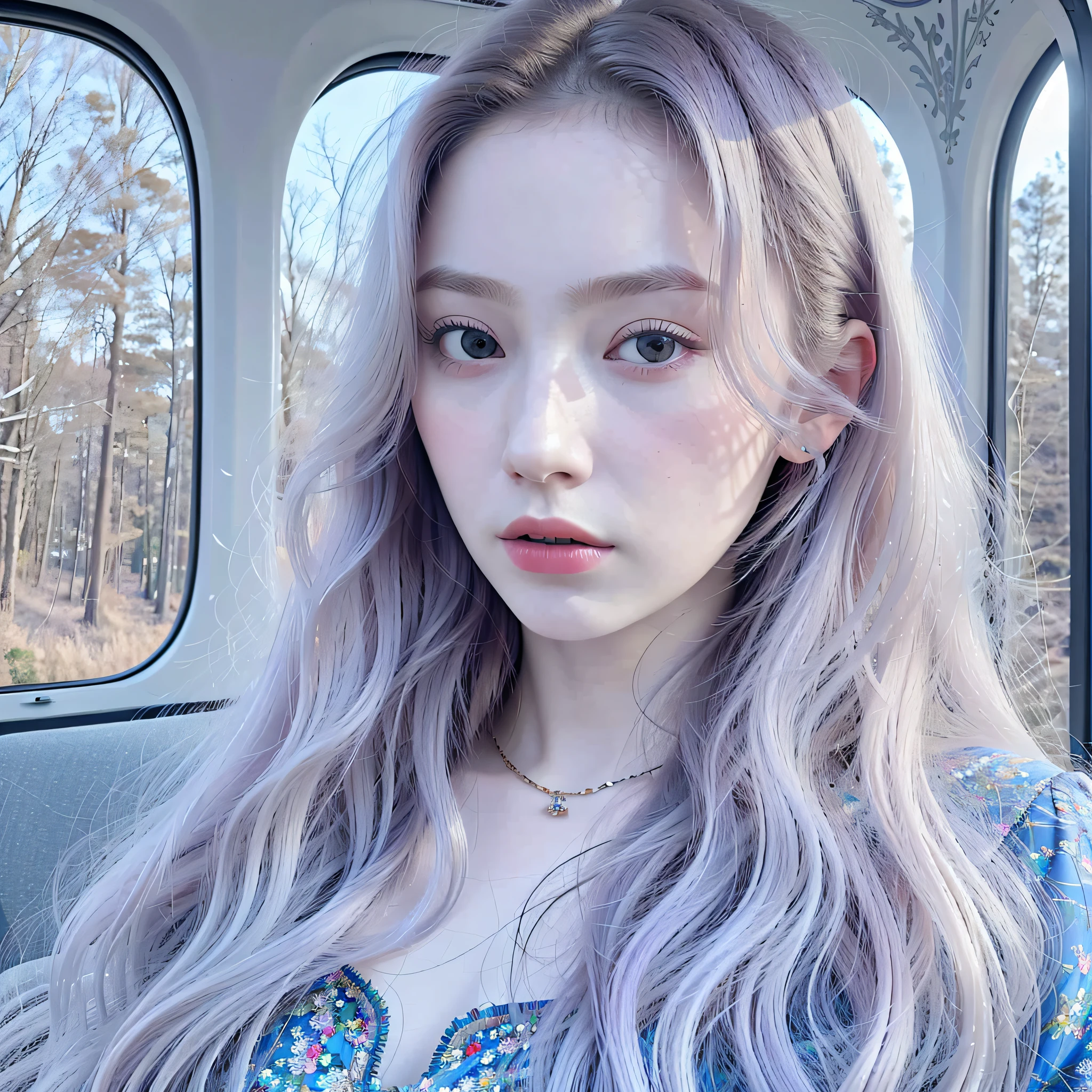 (masterpiece), (detailed), 1girl, pale skin, (masterpiece, photorealistic), (extremely licate details,), 1girl, solo, delicate background, picturesque scenery, long hair, 0066CC colored hair