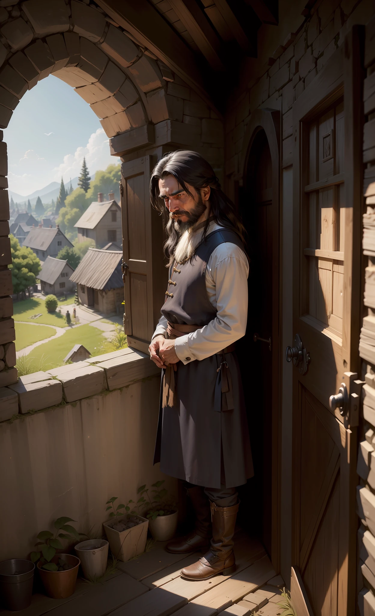The night in the village, the night is quiet, Norton Henry's father is a man who is around 40 years old is average and has long black hair with some gray strands, a small and failed beard, an honorable and poor man and is a carpenter. Nightfall in the village, behold, shouts are heard coming from the alleys of the citadel.