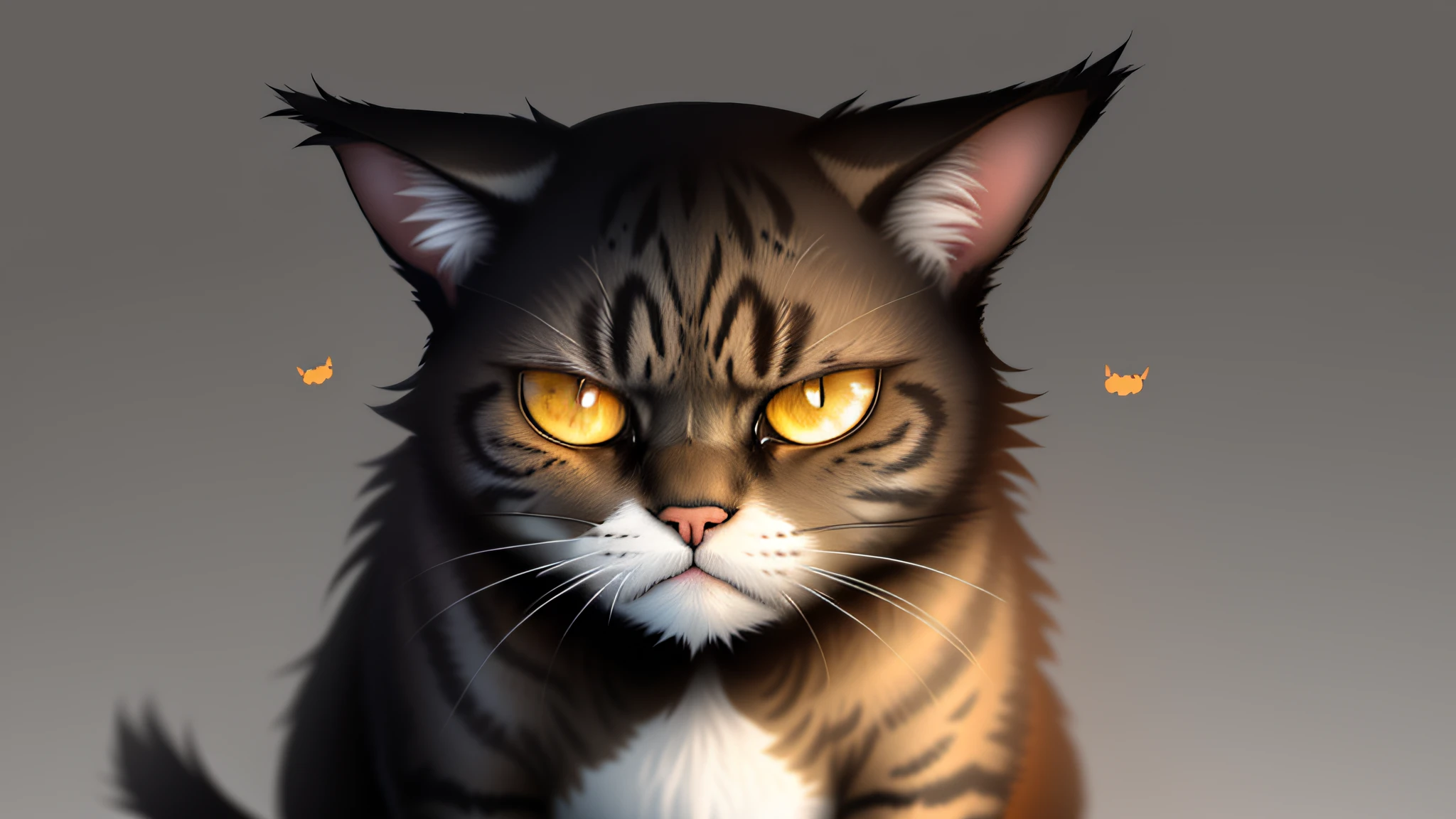 drawing of a cat with a sad face and a sad expression, intense line art, angry cat, cat head, cat face, anime cat, scowling, grumpy, with pointy ears, sad cat, cynical face, an angry expression, highly detailed angry anime face, drawn with photoshop, angry look, angry looking, frowning expression, looking angry
